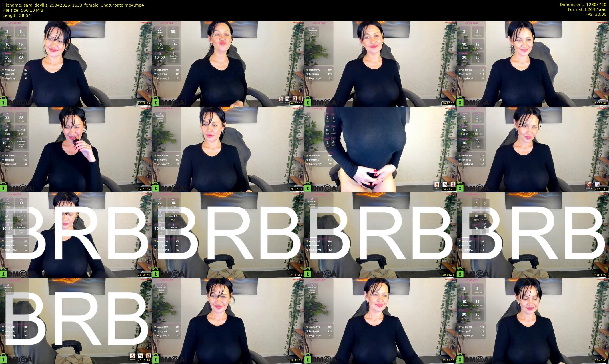sara_devills — 59 minute Chaturbate female cam show recording, 720p, Apr 25, 2026