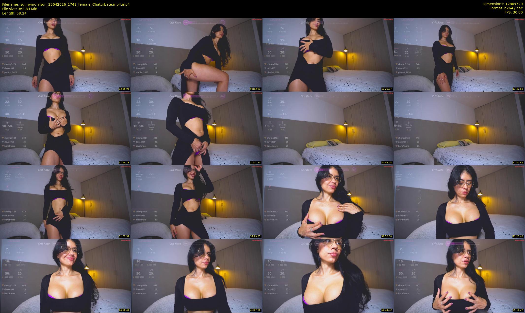 sunnymorrison — 59 minute Chaturbate female cam show recording, 720p, Apr 25, 2026