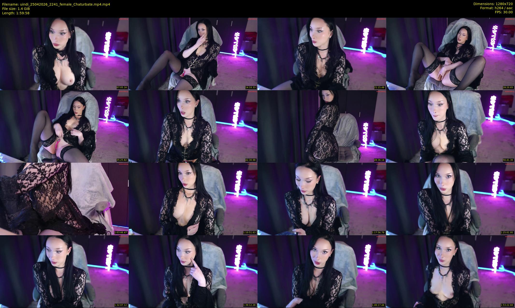 uindi — 120 minute Chaturbate female cam show recording, 720p, Apr 25, 2026