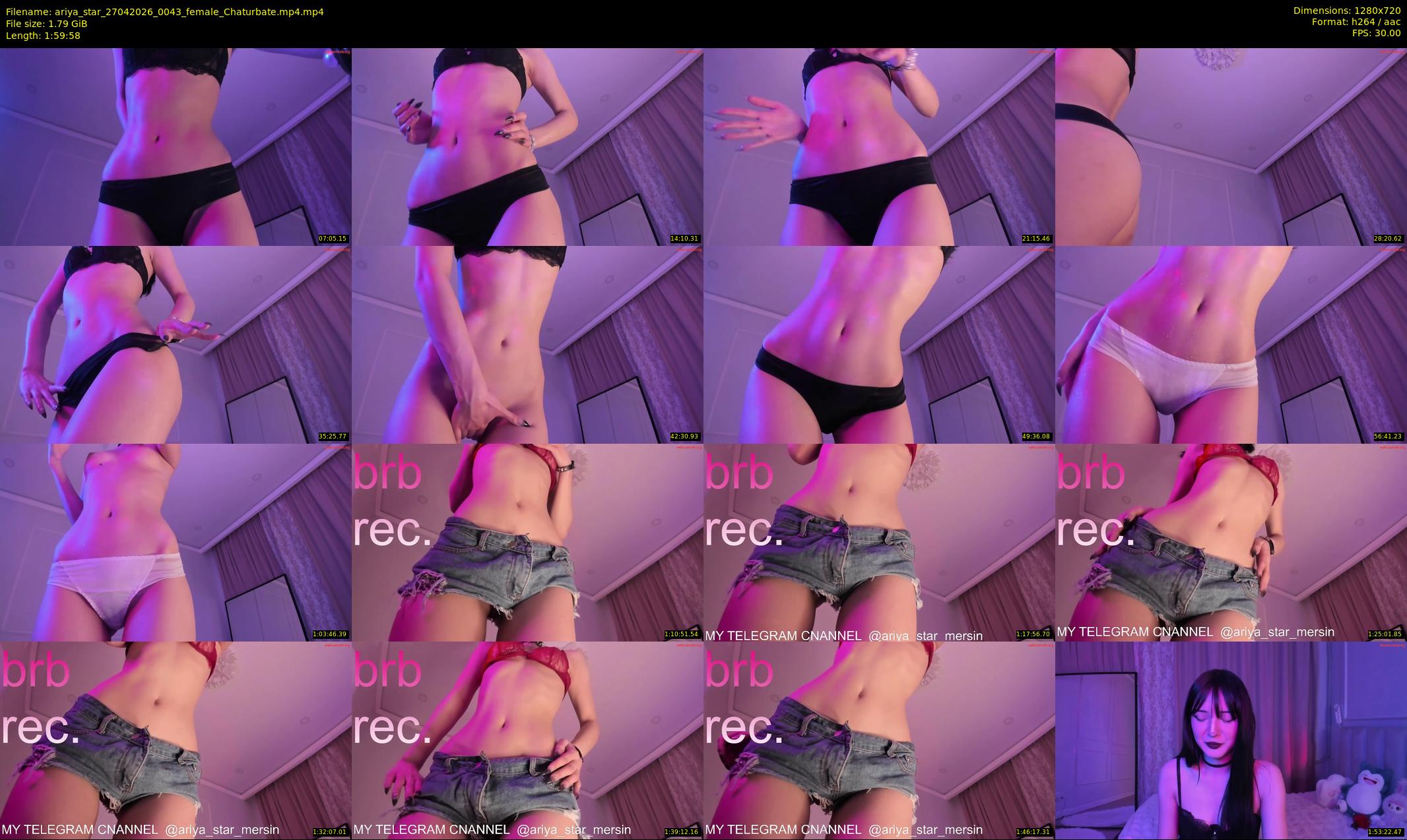 ariya_star — 120 minute Chaturbate female cam show recording, 720p, Apr 27, 2026