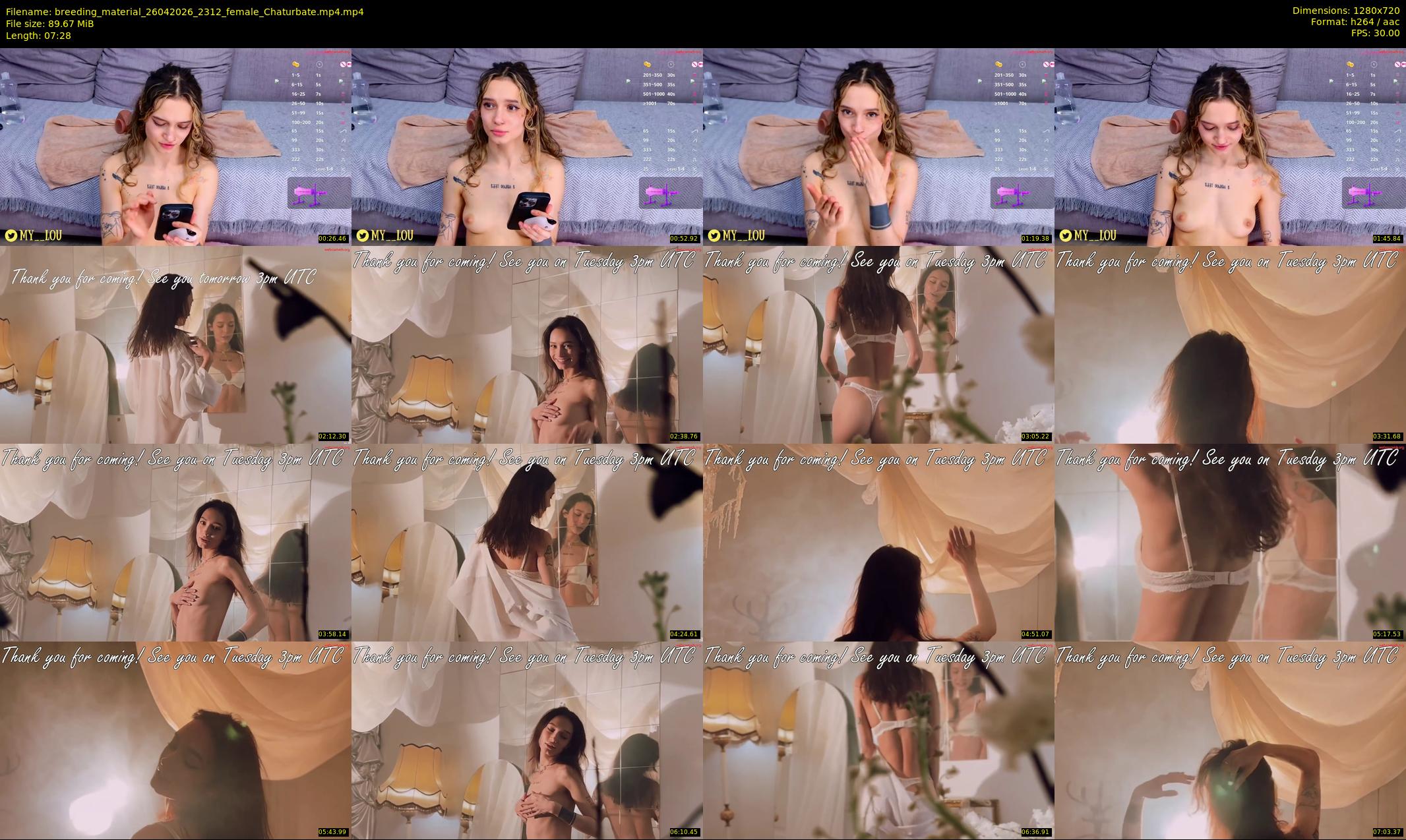 breeding_material — 8 minute Chaturbate female cam show recording, 720p, Apr 26, 2026