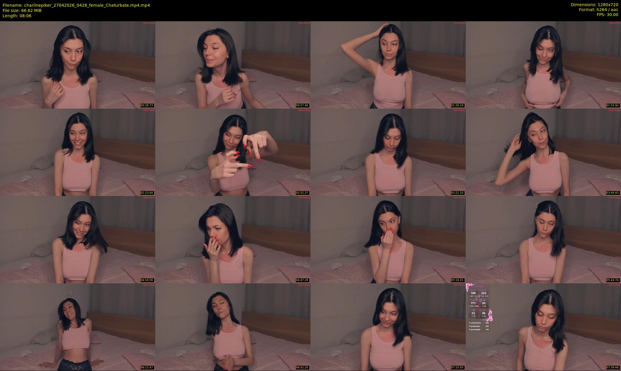 charlinepiker — 9 minute Chaturbate female cam show recording, 720p, Apr 27, 2026