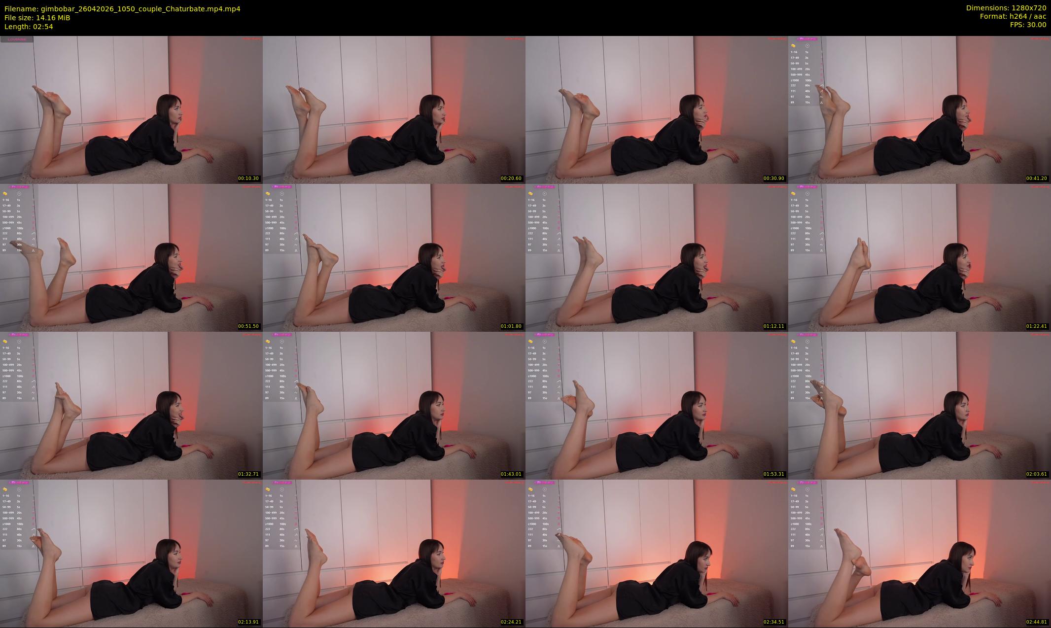 gimbobar — 3 minute Chaturbate couple cam show recording, 720p, Apr 26, 2026
