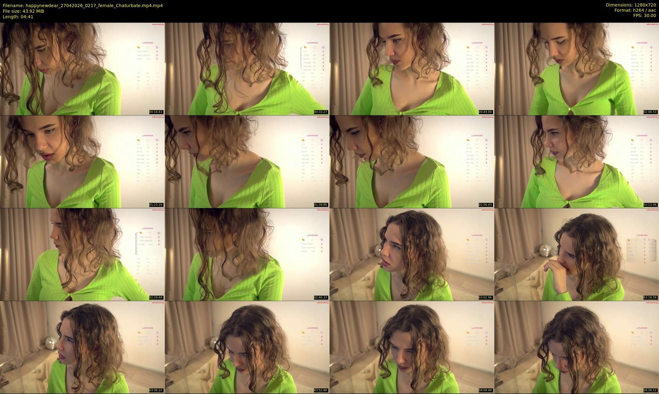 happynewdear — 5 minute Chaturbate female cam show recording, 720p, Apr 27, 2026