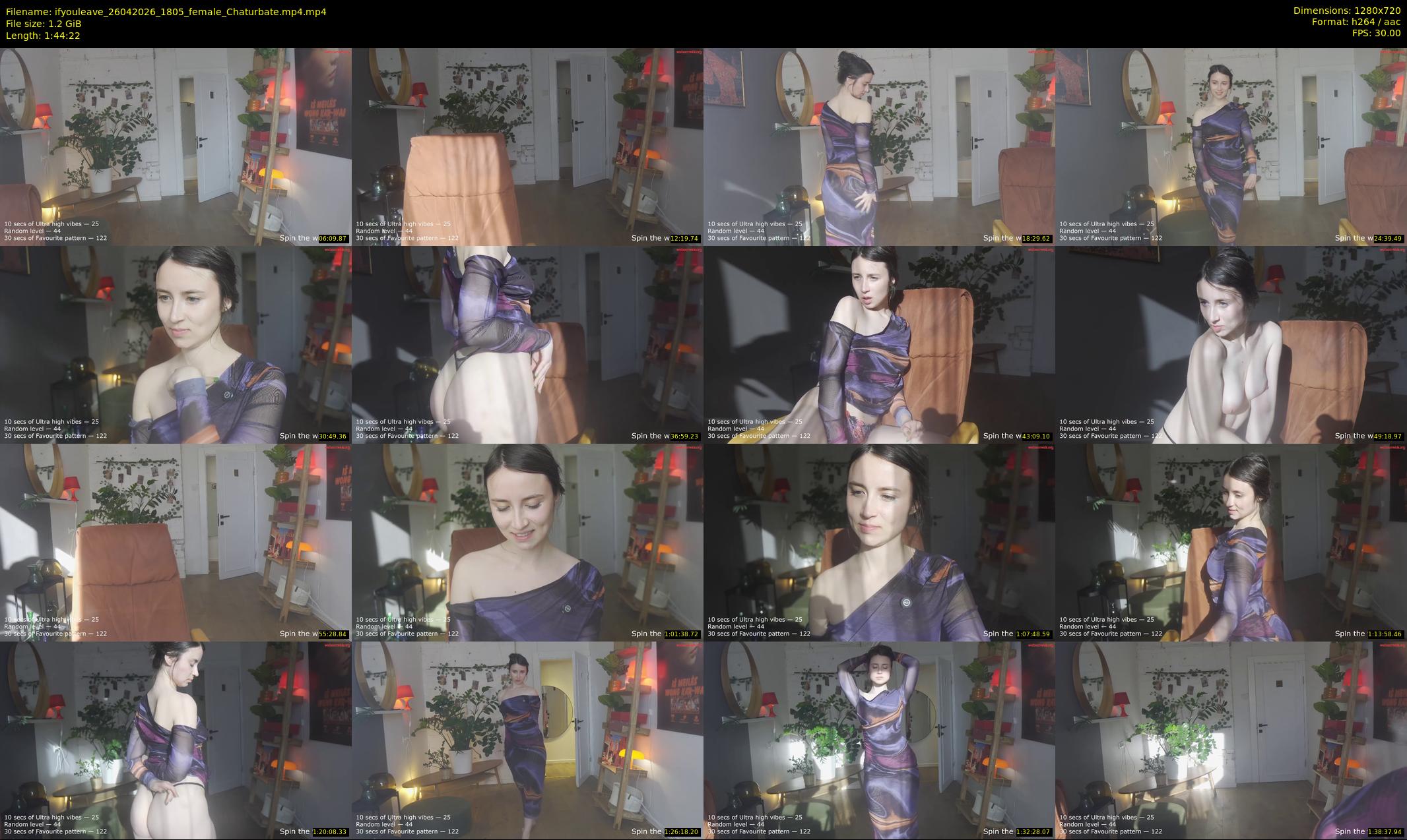ifyouleave — 105 minute Chaturbate female cam show recording, 720p, Apr 26, 2026