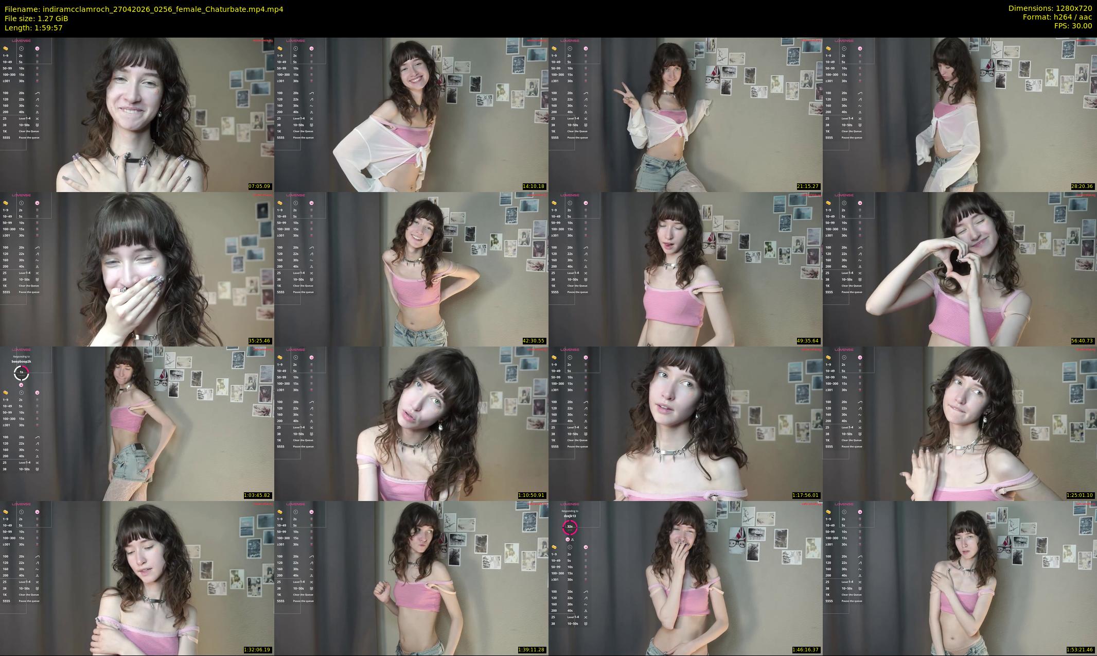 indiramcclamroch — 120 minute Chaturbate female cam show recording, 720p, Apr 27, 2026