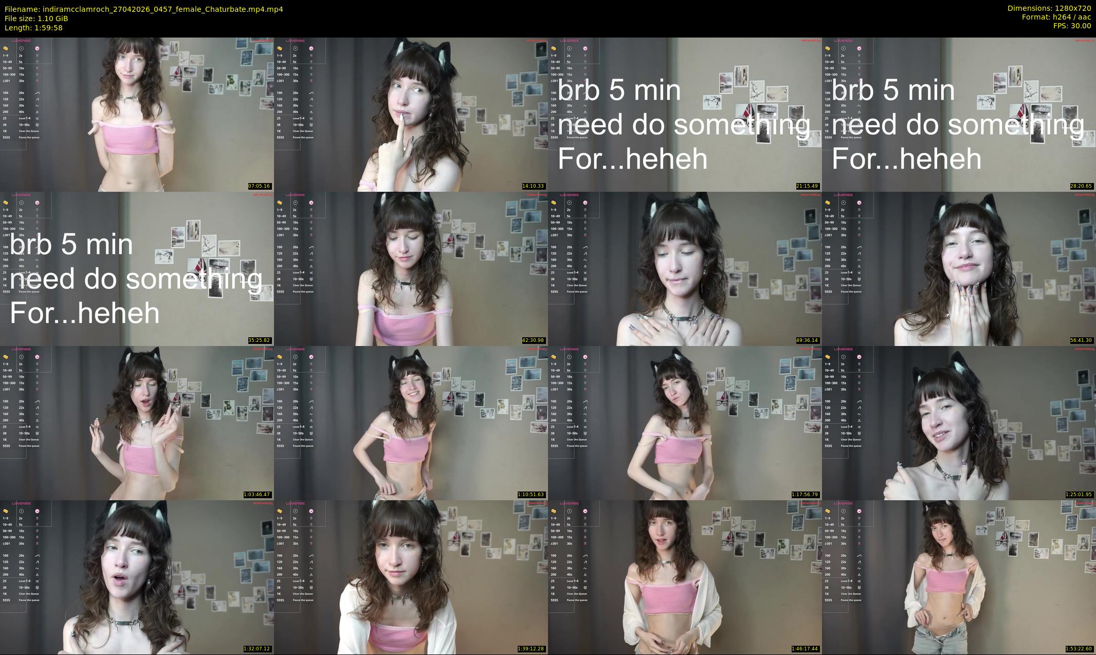 indiramcclamroch — 120 minute Chaturbate female cam show recording, 720p, Apr 27, 2026