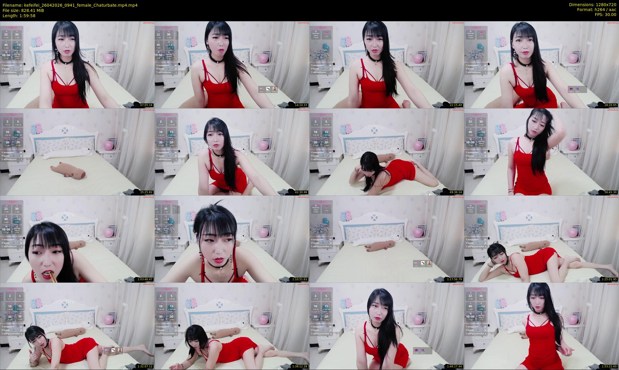 kefeifei — 120 minute Chaturbate female cam show recording, 720p, Apr 26, 2026