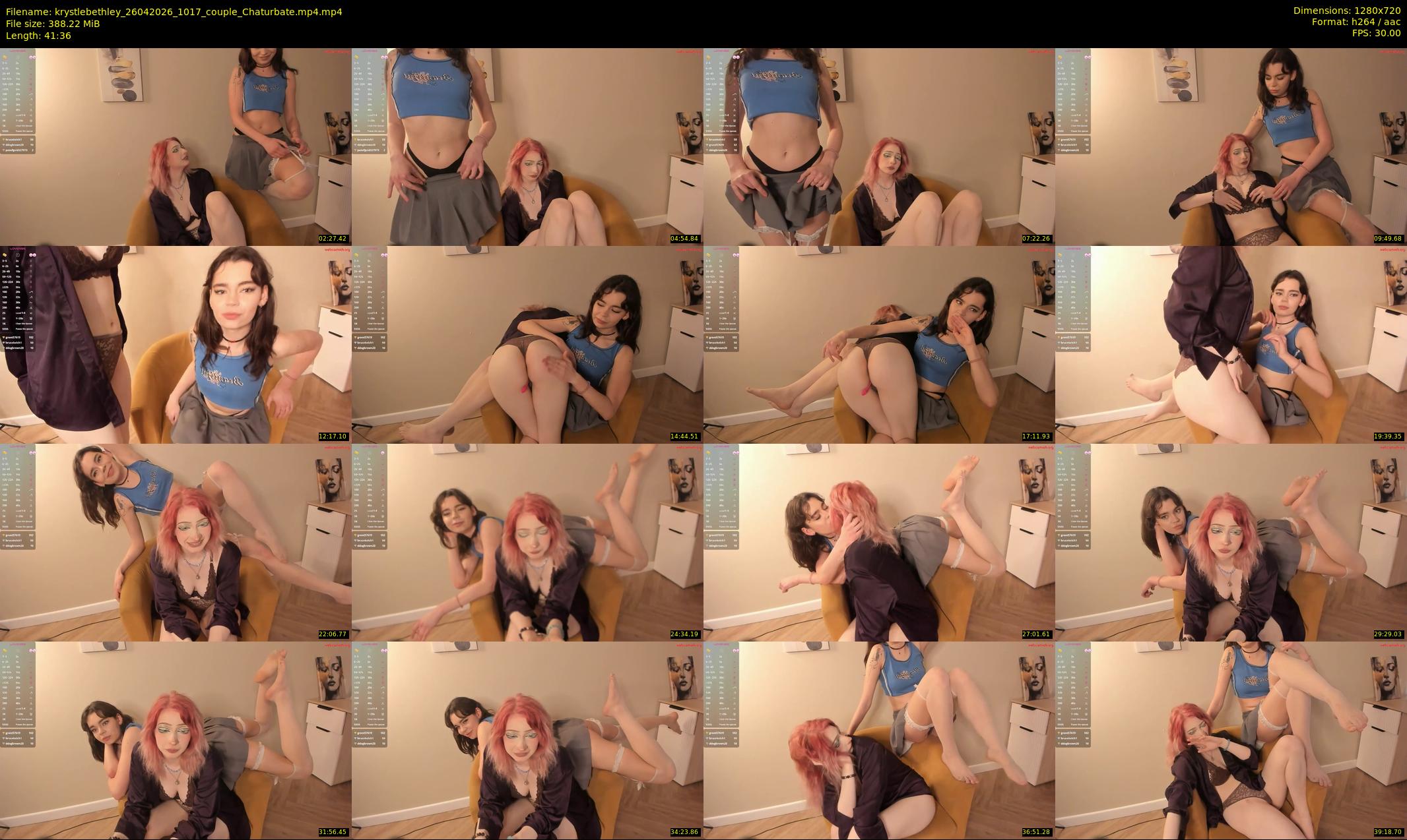 krystlebethley — 42 minute Chaturbate couple cam show recording, 720p, Apr 26, 2026