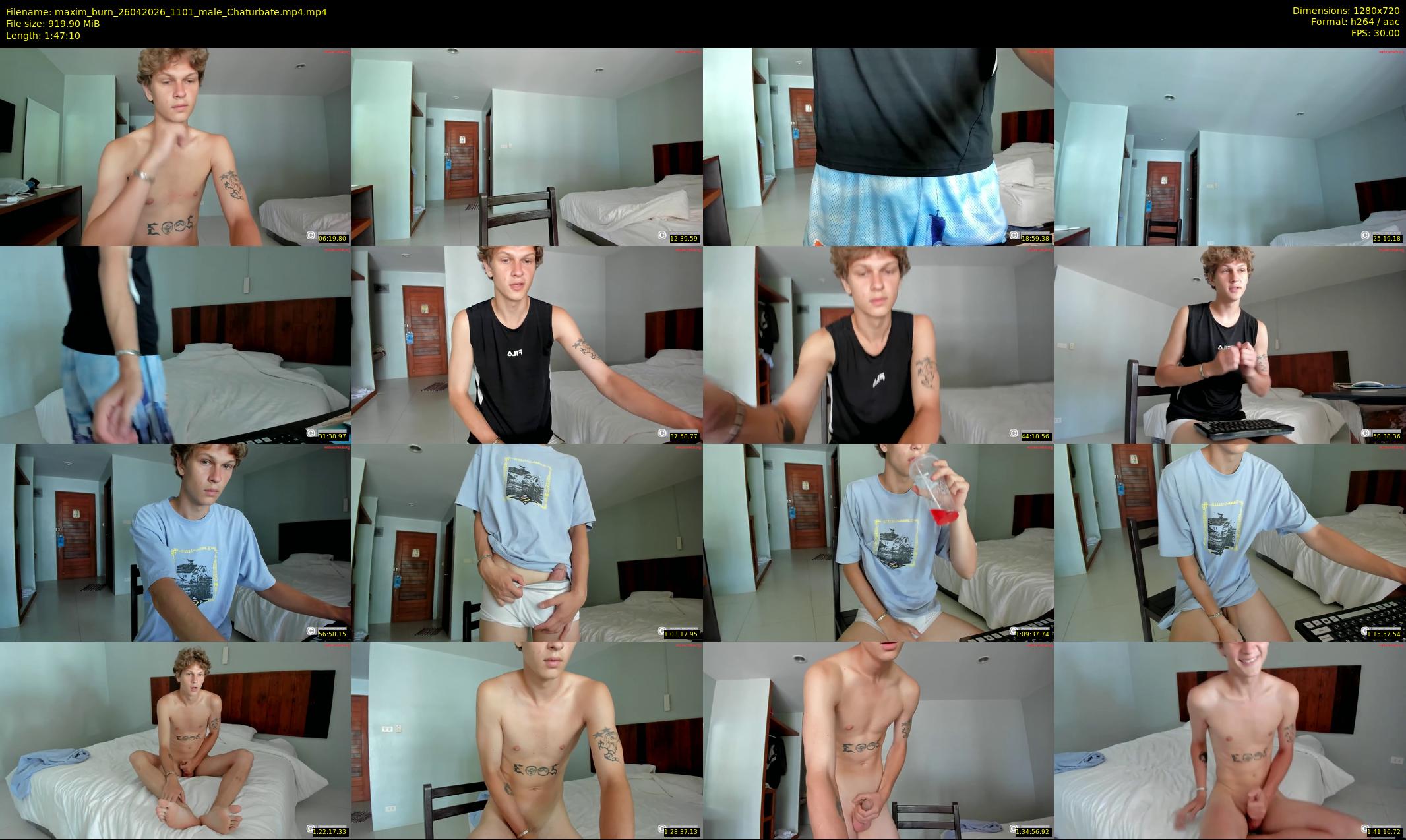 maxim_burn — 108 minute Chaturbate male cam show recording, 720p, Apr 26, 2026