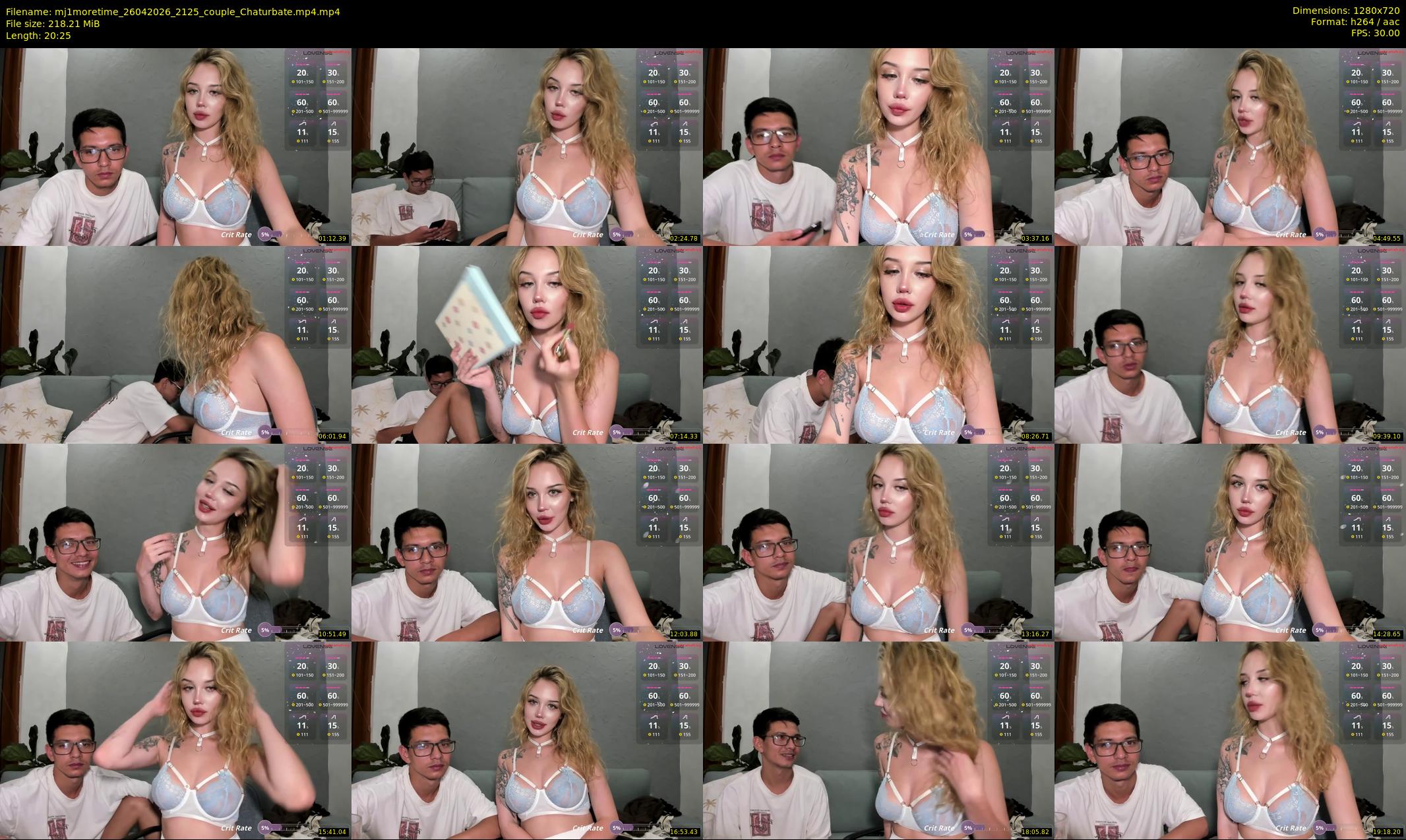 mj1moretime — 21 minute Chaturbate couple cam show recording, 720p, Apr 26, 2026