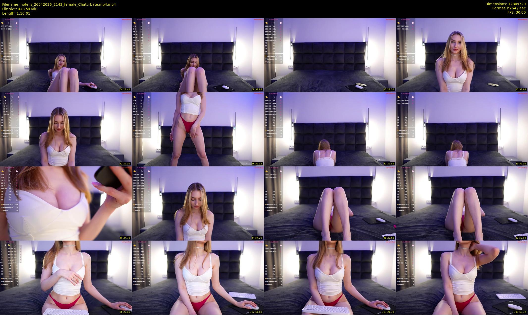 notelis — 77 minute Chaturbate female cam show recording, 720p, Apr 26, 2026