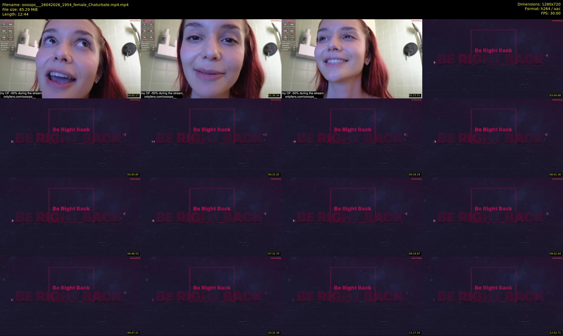 oooops__ — 13 minute Chaturbate female cam show recording, 720p, Apr 26, 2026
