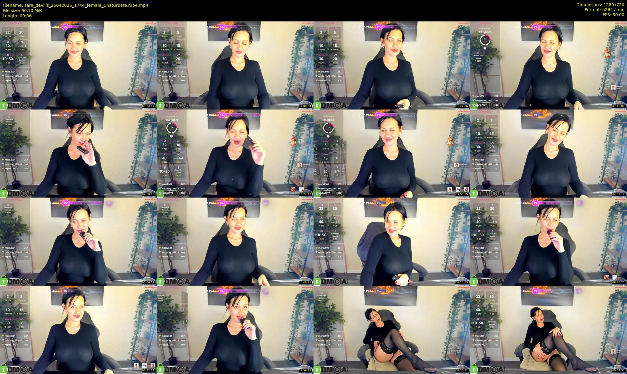sara_devills — 10 minute Chaturbate female cam show recording, 720p, Apr 26, 2026