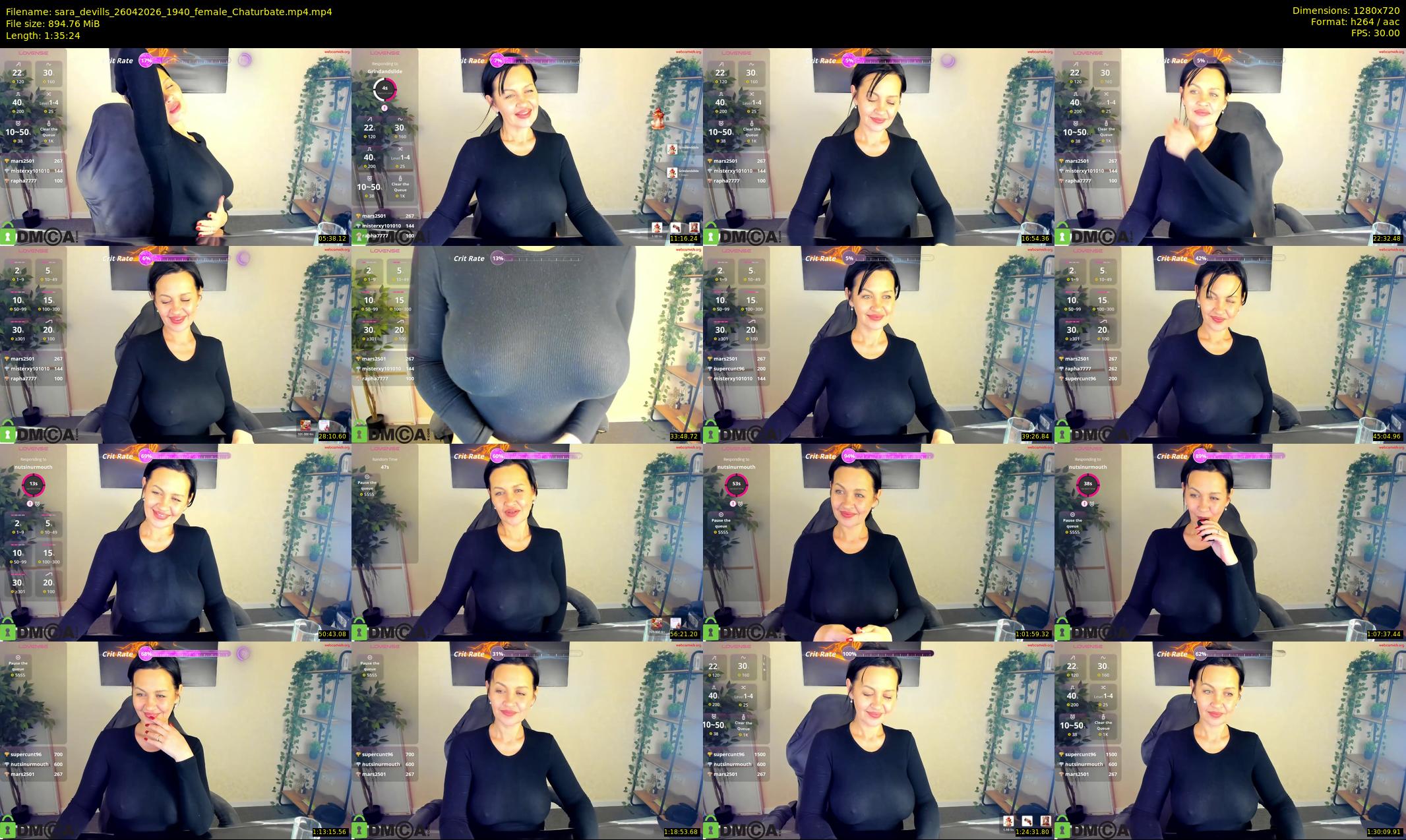 sara_devills — 96 minute Chaturbate female cam show recording, 720p, Apr 26, 2026