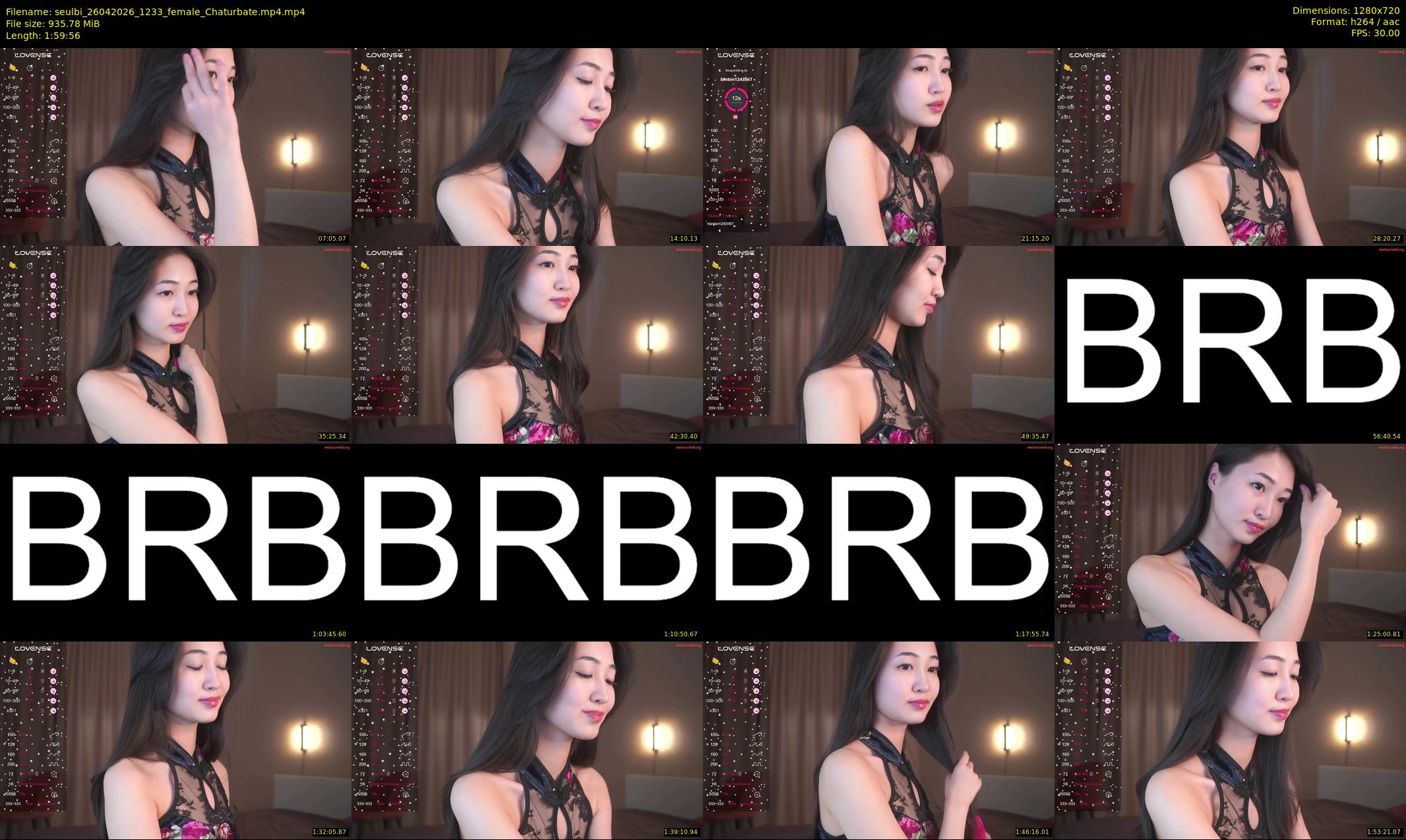 seulbi — 120 minute Chaturbate female cam show recording, 720p, Apr 26, 2026