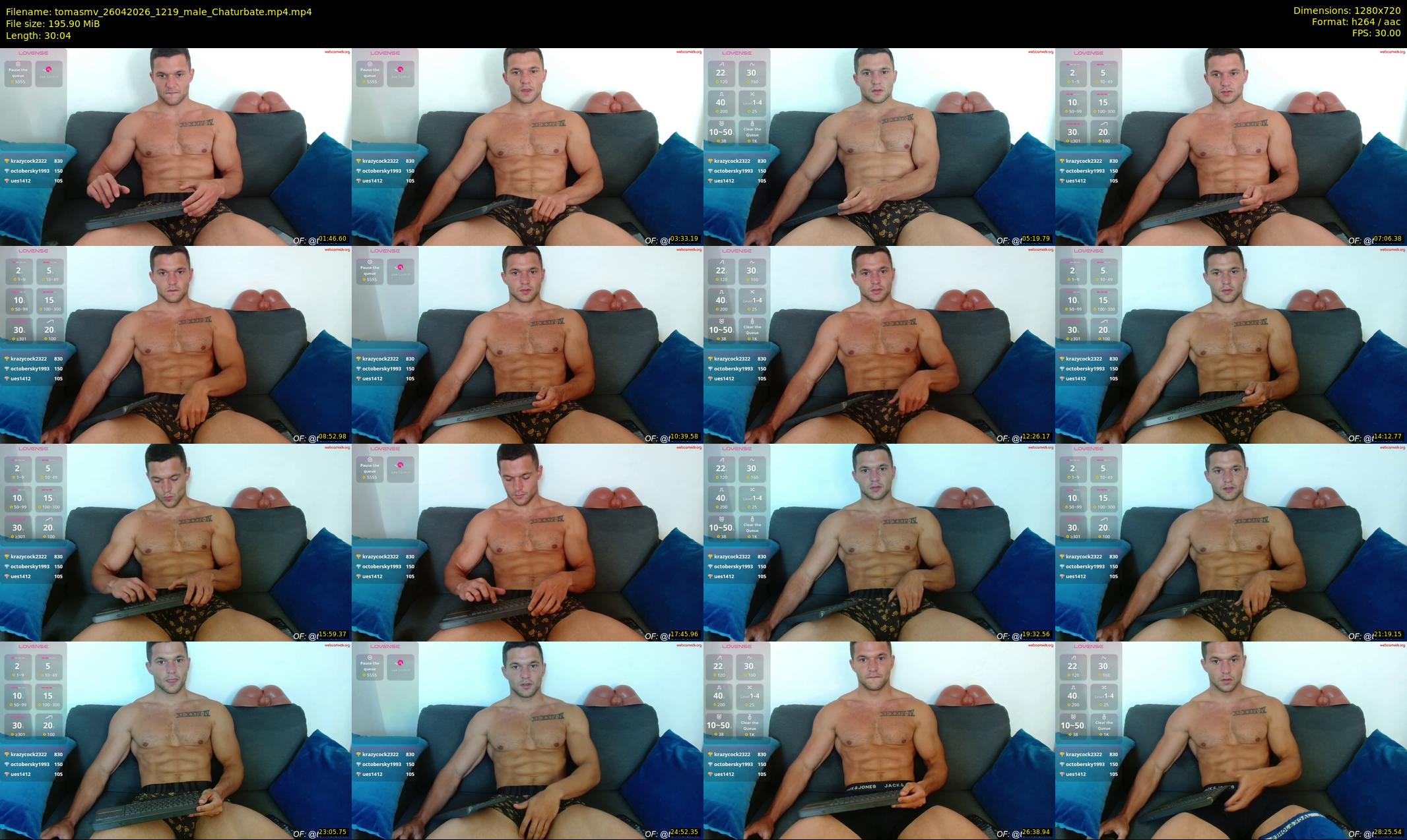 tomasmv — 31 minute Chaturbate male cam show recording, 720p, Apr 26, 2026