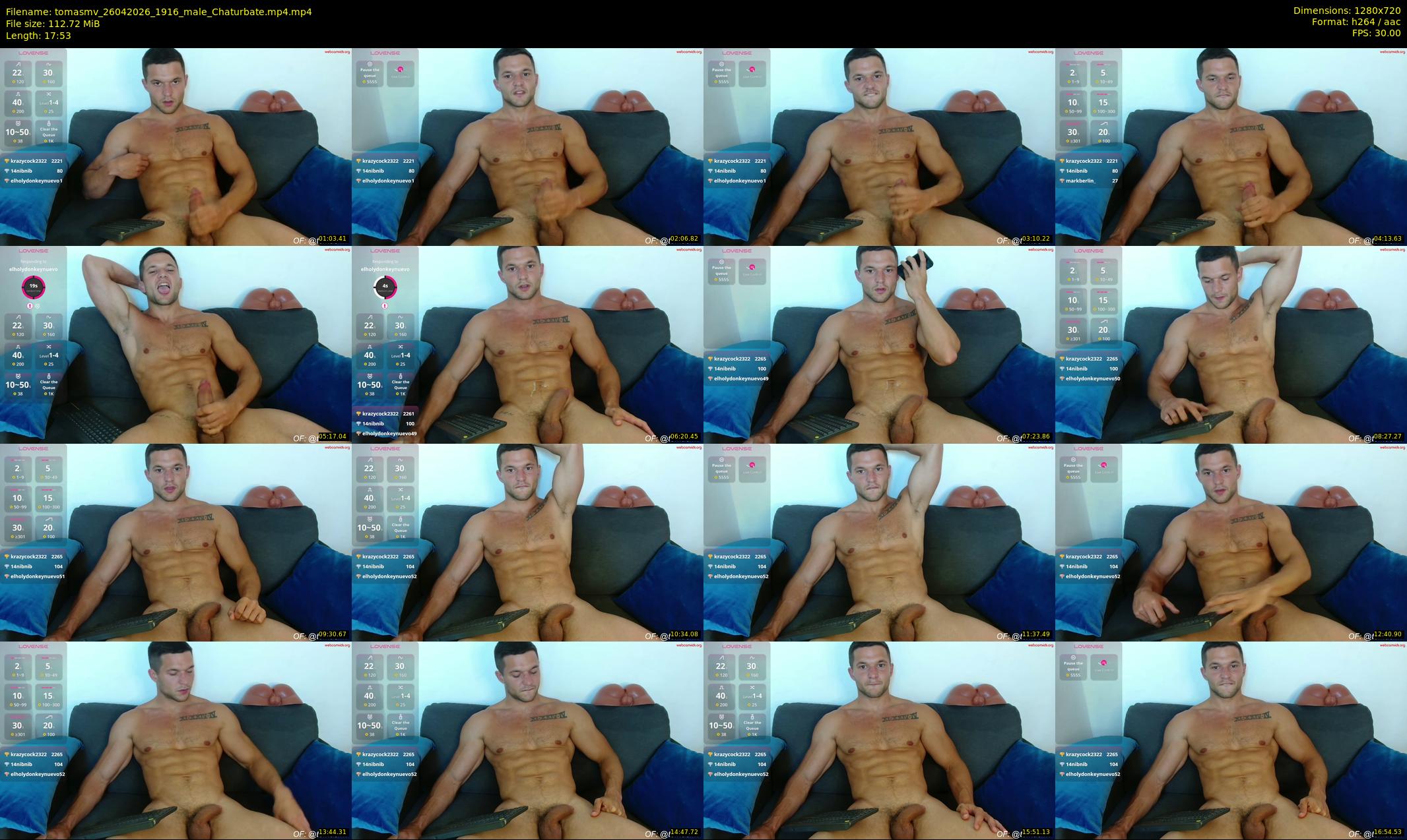 tomasmv — 18 minute Chaturbate male cam show recording, 720p, Apr 26, 2026