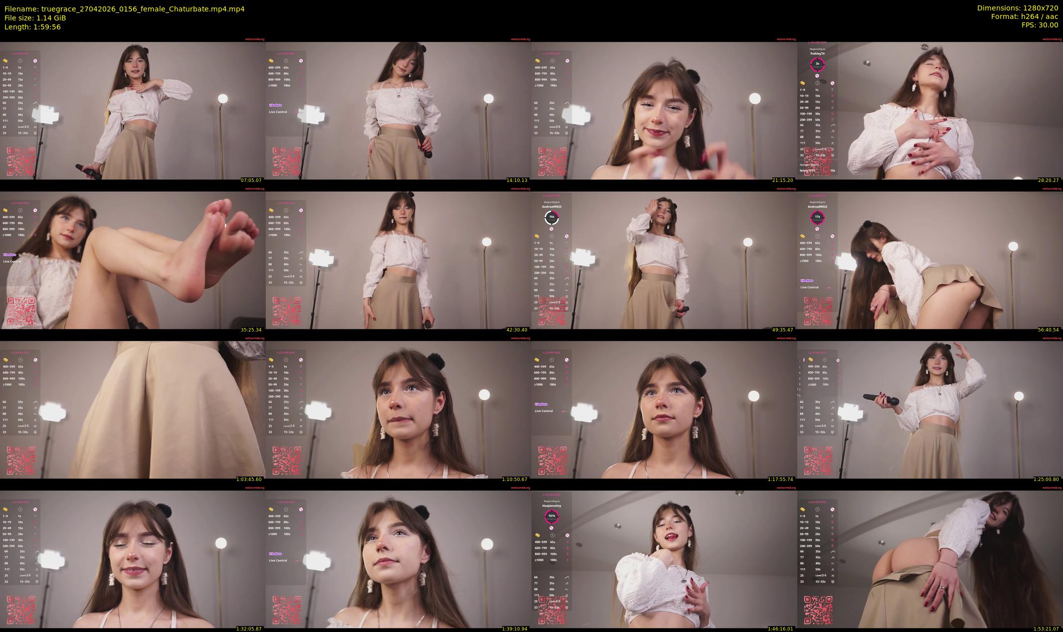 truegrace — 120 minute Chaturbate female cam show recording, 720p, Apr 27, 2026