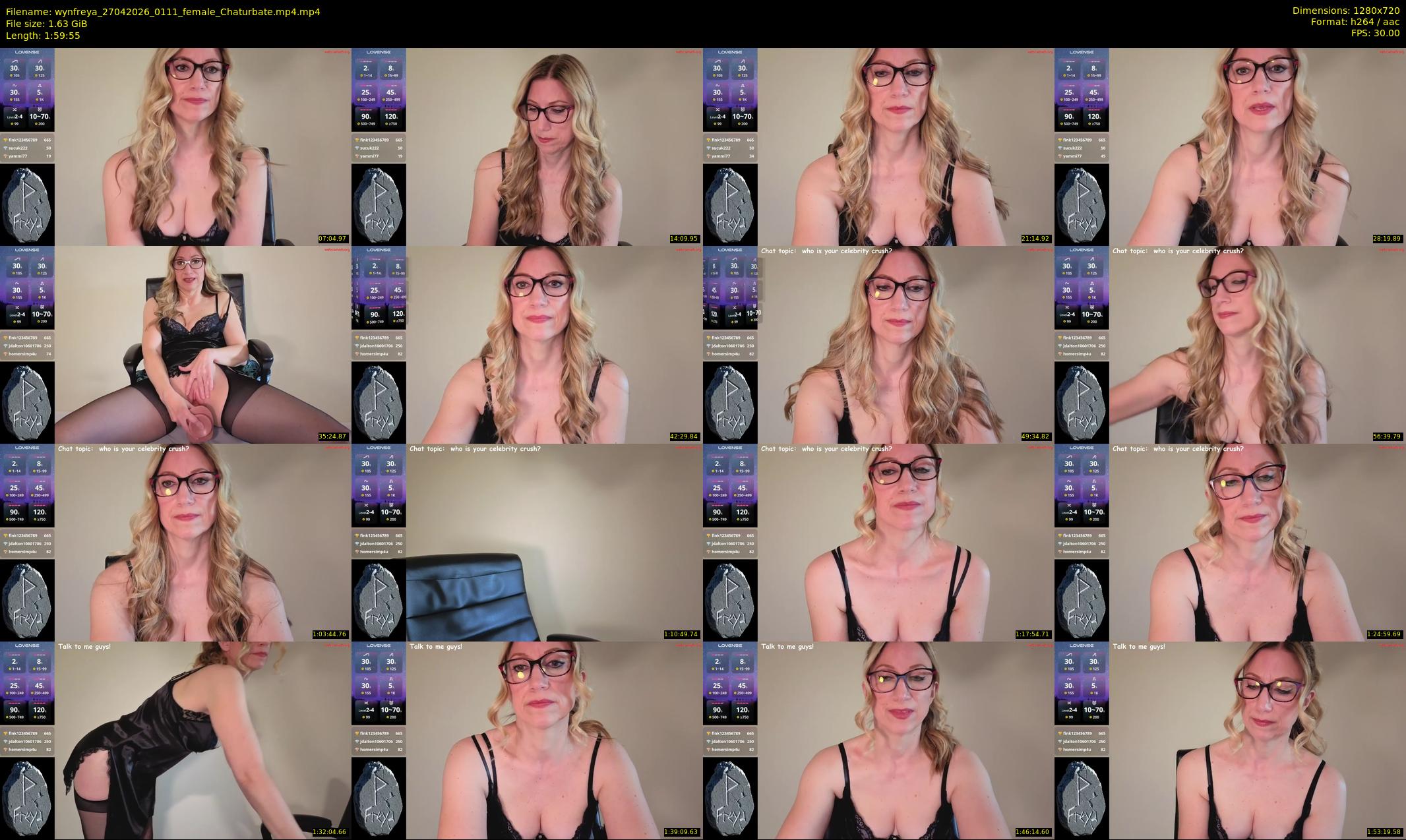 wynfreya — 120 minute Chaturbate female cam show recording, 720p, Apr 27, 2026