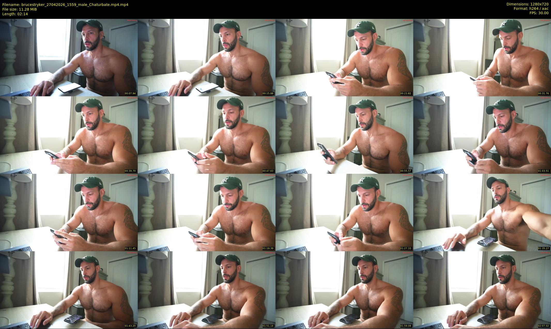 brucestryker — 3 minute Chaturbate male cam show recording, 720p, Apr 27, 2026