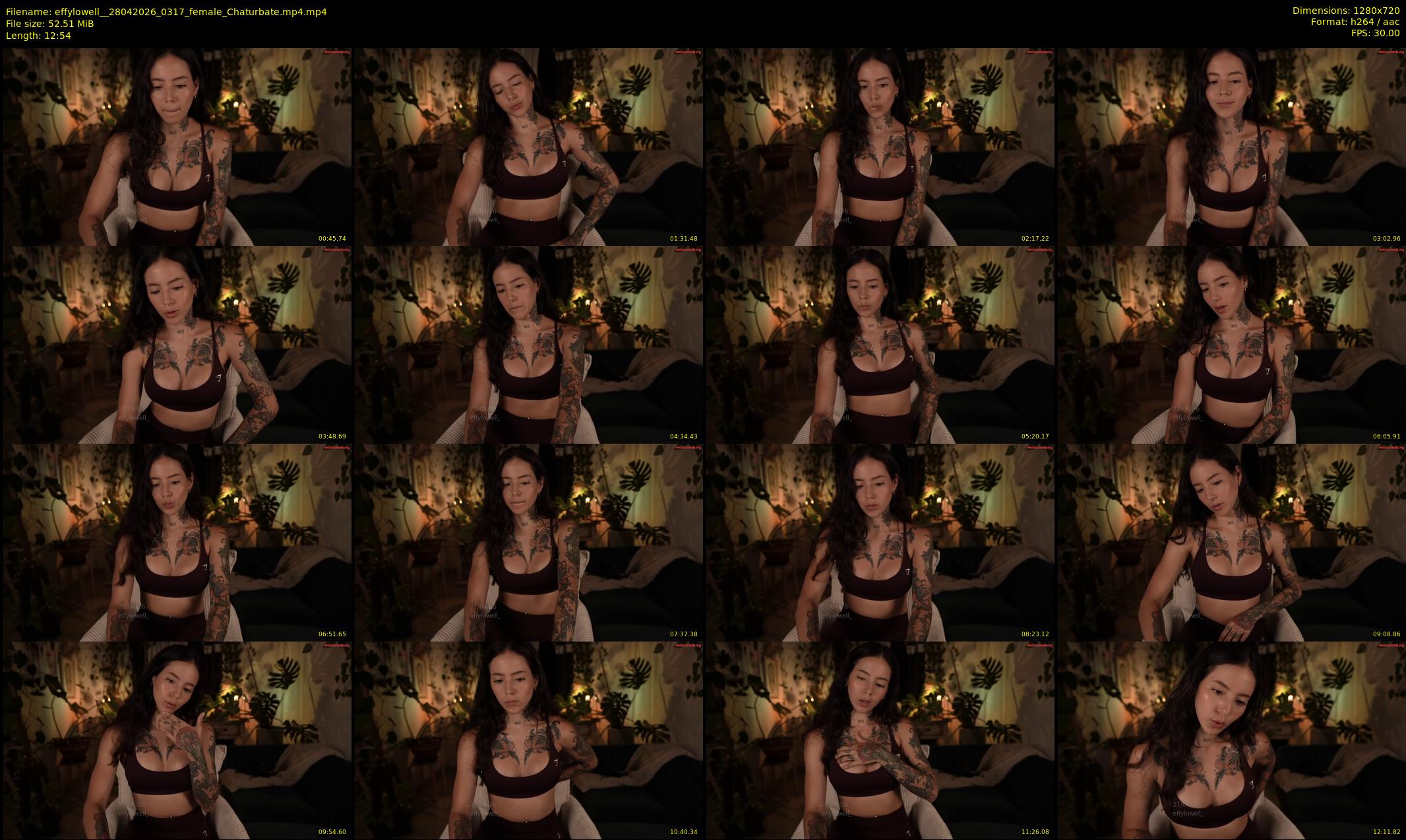 effylowell_ — 13 minute Chaturbate female cam show recording, 720p, Apr 28, 2026