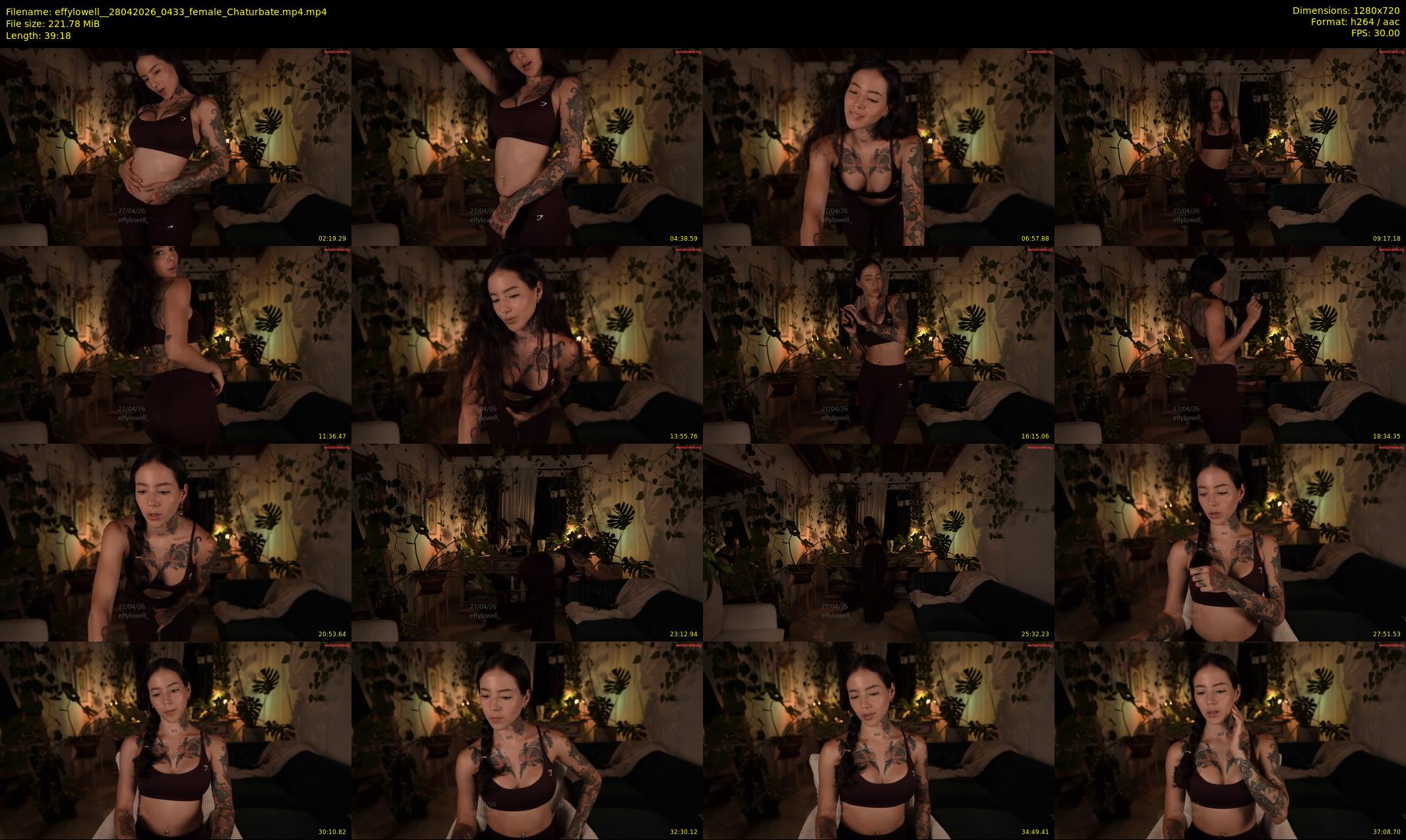 effylowell_ — 40 minute Chaturbate female cam show recording, 720p, Apr 28, 2026