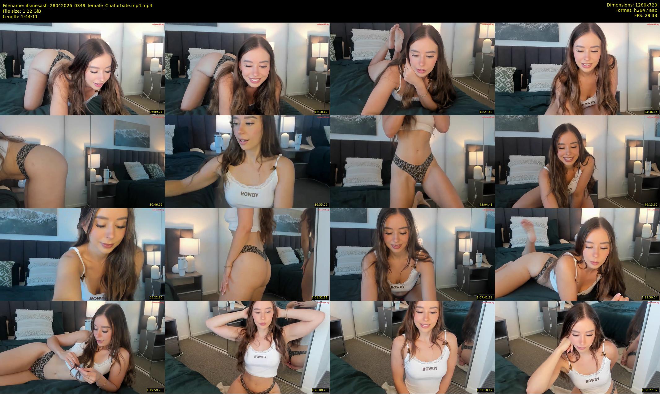 itsmesash — 105 minute Chaturbate female cam show recording, 720p, Apr 28, 2026