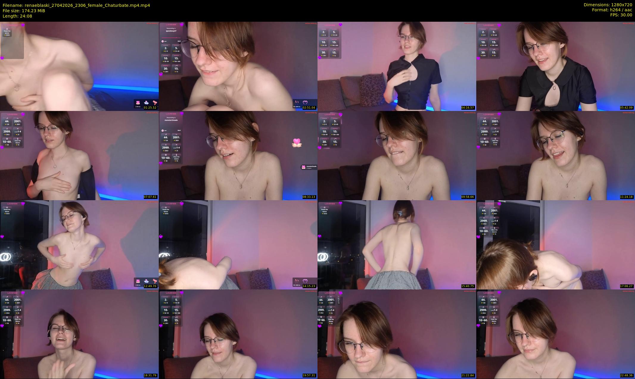 renaeblaski — 25 minute Chaturbate female cam show recording, 720p, Apr 27, 2026