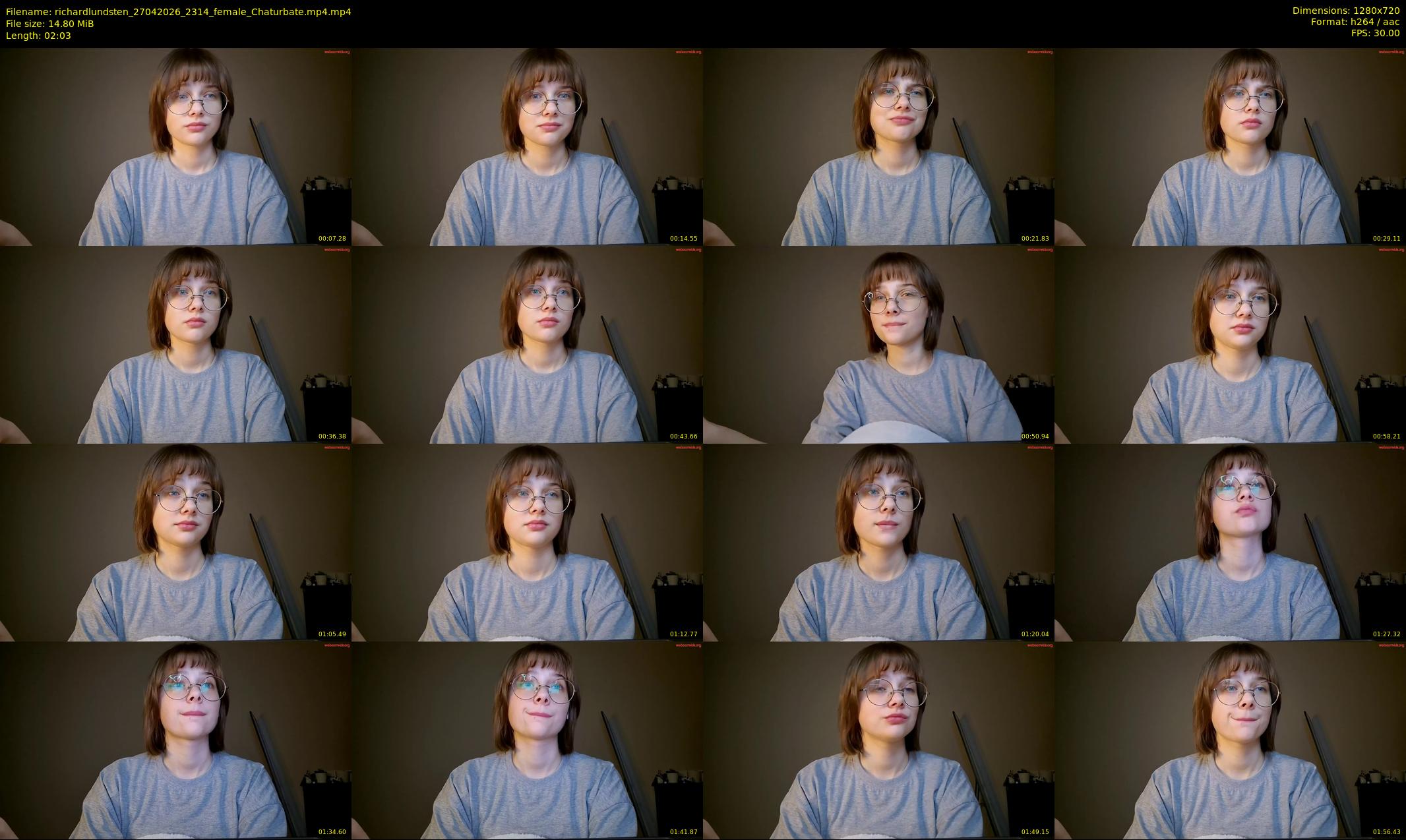 richardlundsten — 3 minute Chaturbate female cam show recording, 720p, Apr 27, 2026