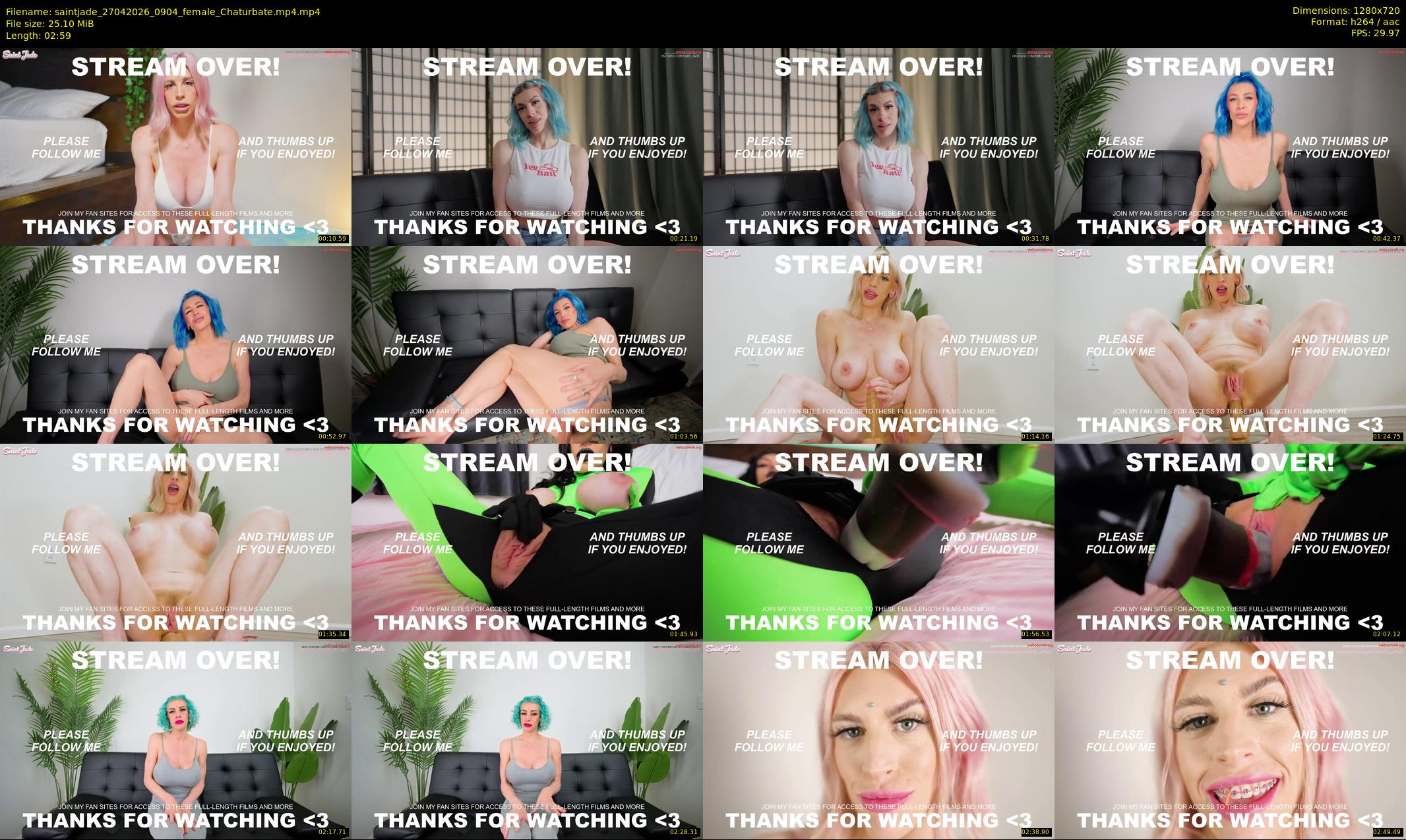 saintjade — 3 minute Chaturbate female cam show recording, 720p, Apr 27, 2026