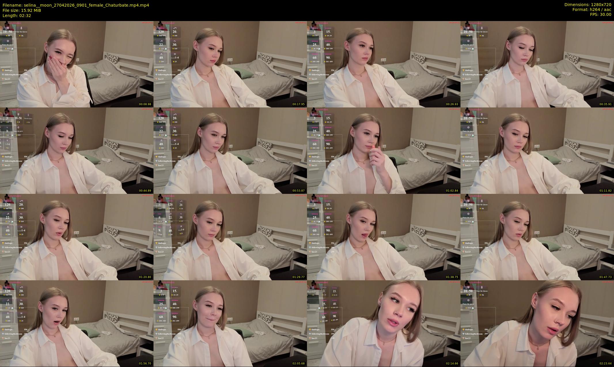 selina__moon — 3 minute Chaturbate female cam show recording, 720p, Apr 27, 2026