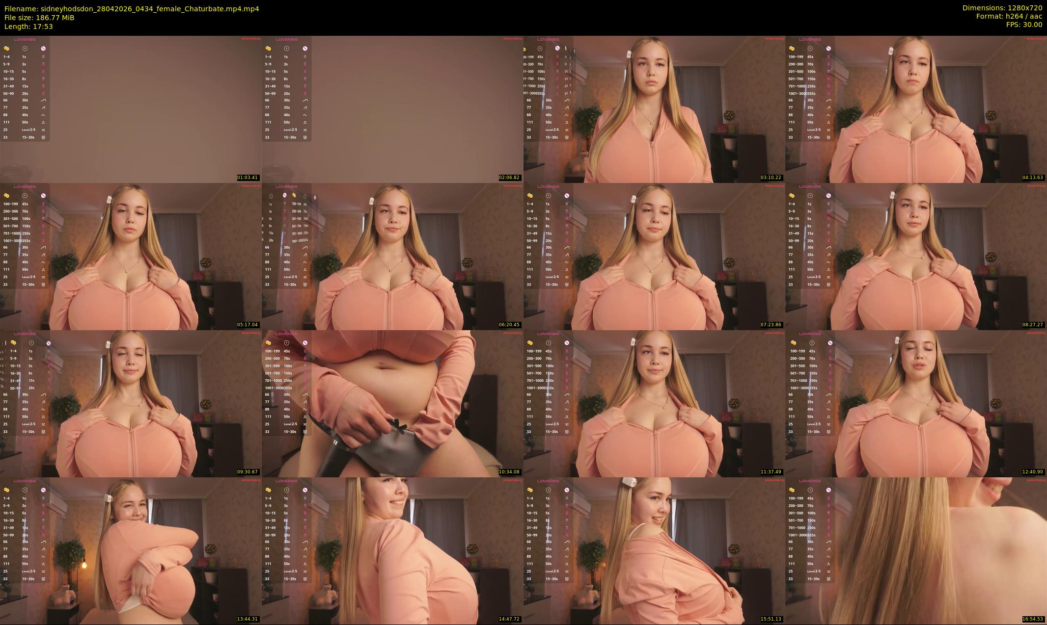 sidneyhodsdon — 18 minute Chaturbate female cam show recording, 720p, Apr 28, 2026