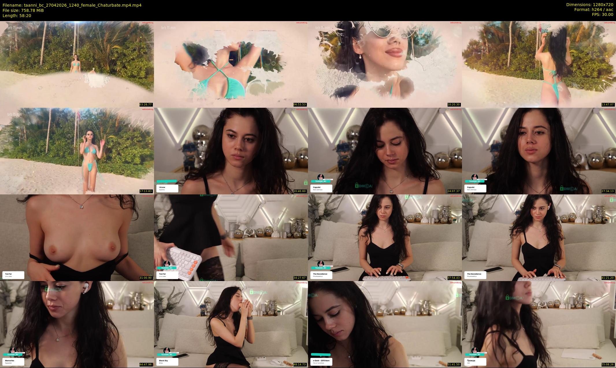 taanni_bc — 59 minute Chaturbate female cam show recording, 720p, Apr 27, 2026
