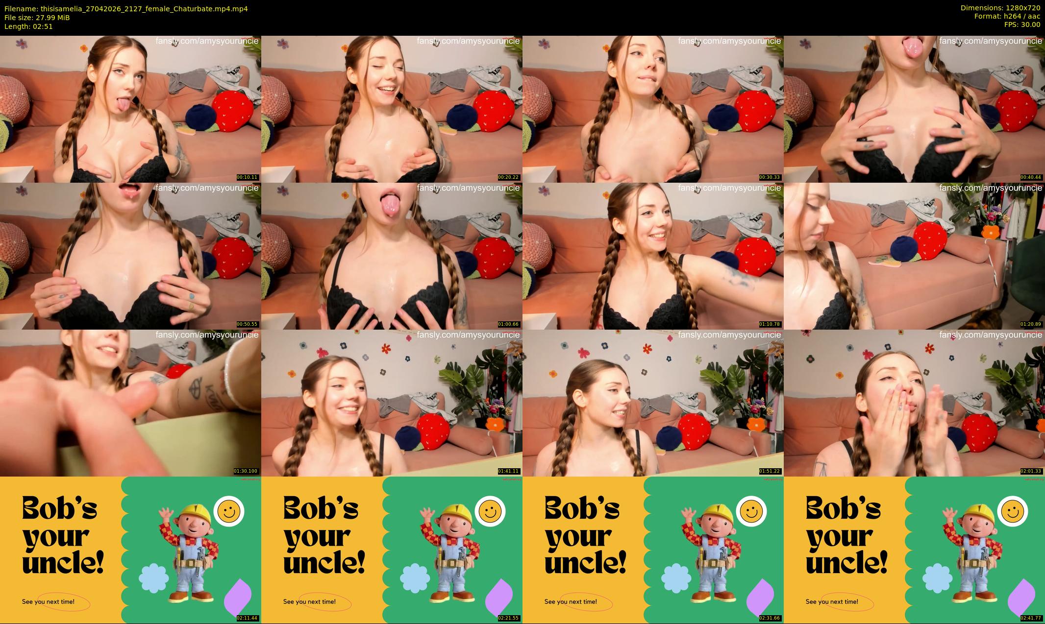 thisisamelia — 3 minute Chaturbate female cam show recording, 720p, Apr 27, 2026