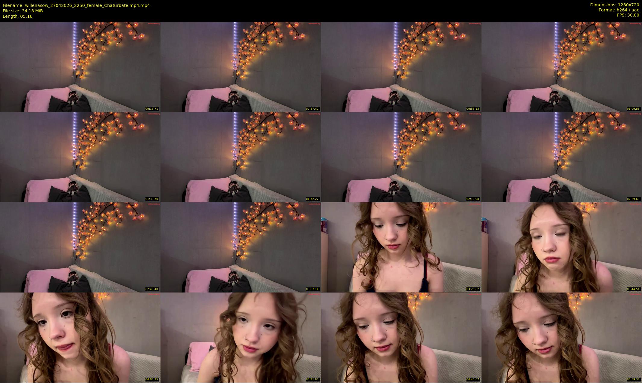 willenasow — 6 minute Chaturbate female cam show recording, 720p, Apr 27, 2026