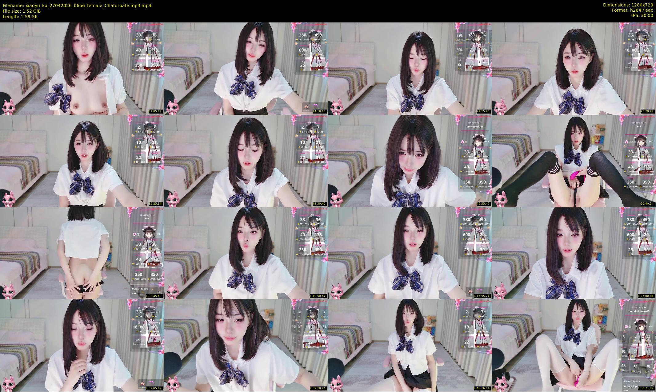 xiaoyu_ko — 120 minute Chaturbate female cam show recording, 720p, Apr 27, 2026