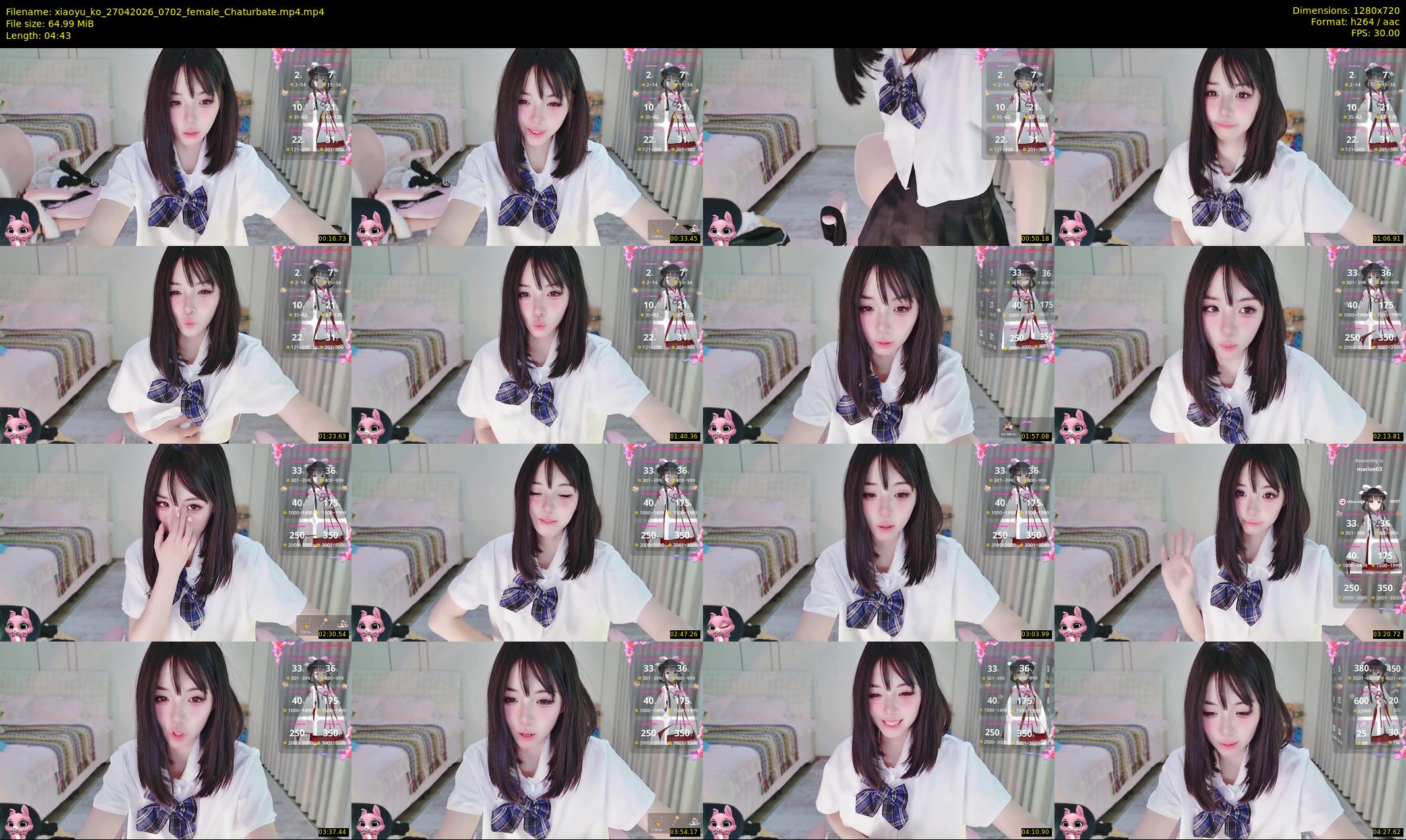 xiaoyu_ko — 5 minute Chaturbate female cam show recording, 720p, Apr 27, 2026