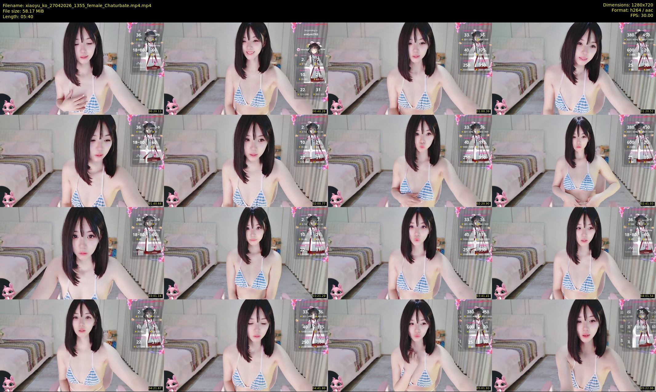 xiaoyu_ko — 6 minute Chaturbate female cam show recording, 720p, Apr 27, 2026