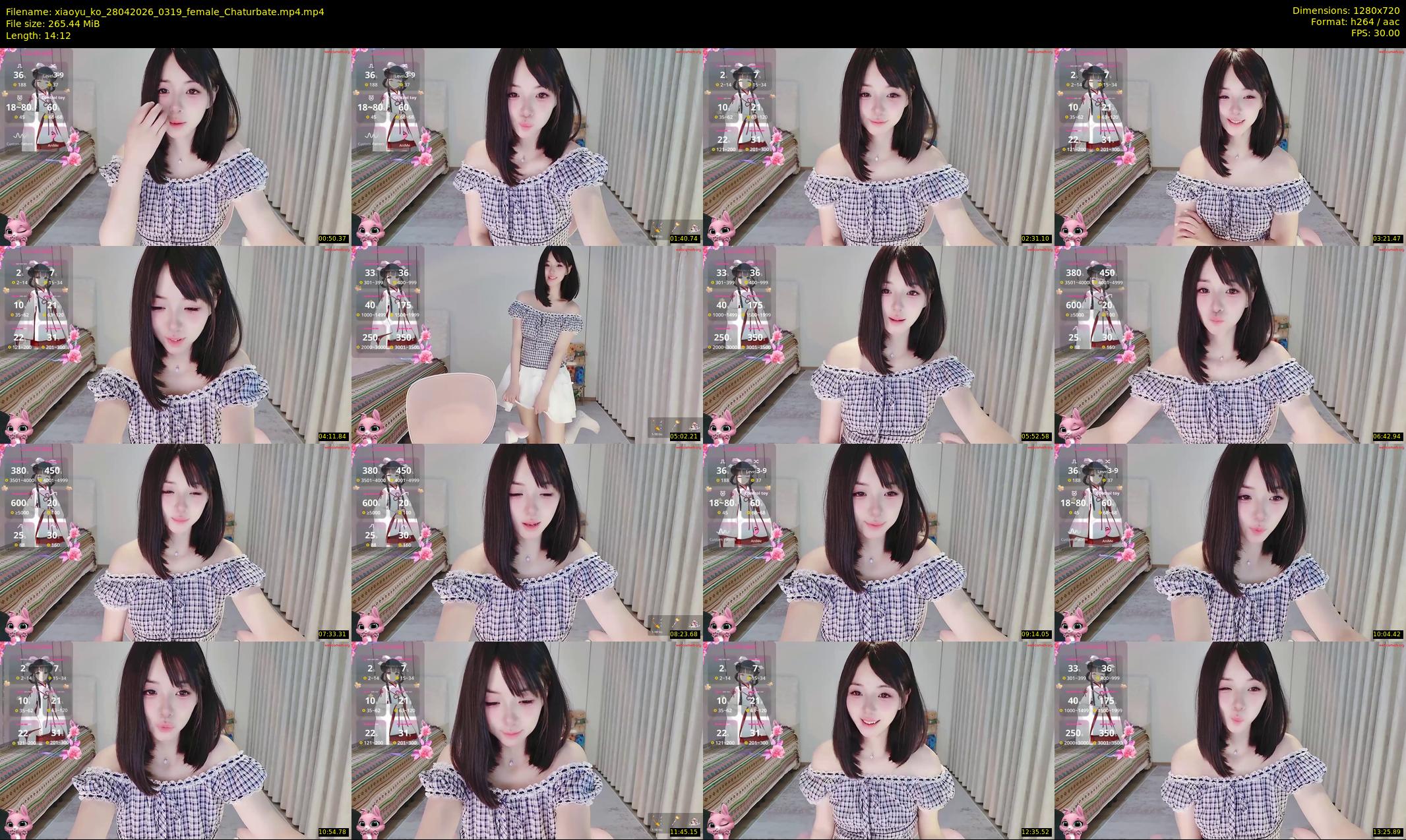 xiaoyu_ko — 15 minute Chaturbate female cam show recording, 720p, Apr 28, 2026