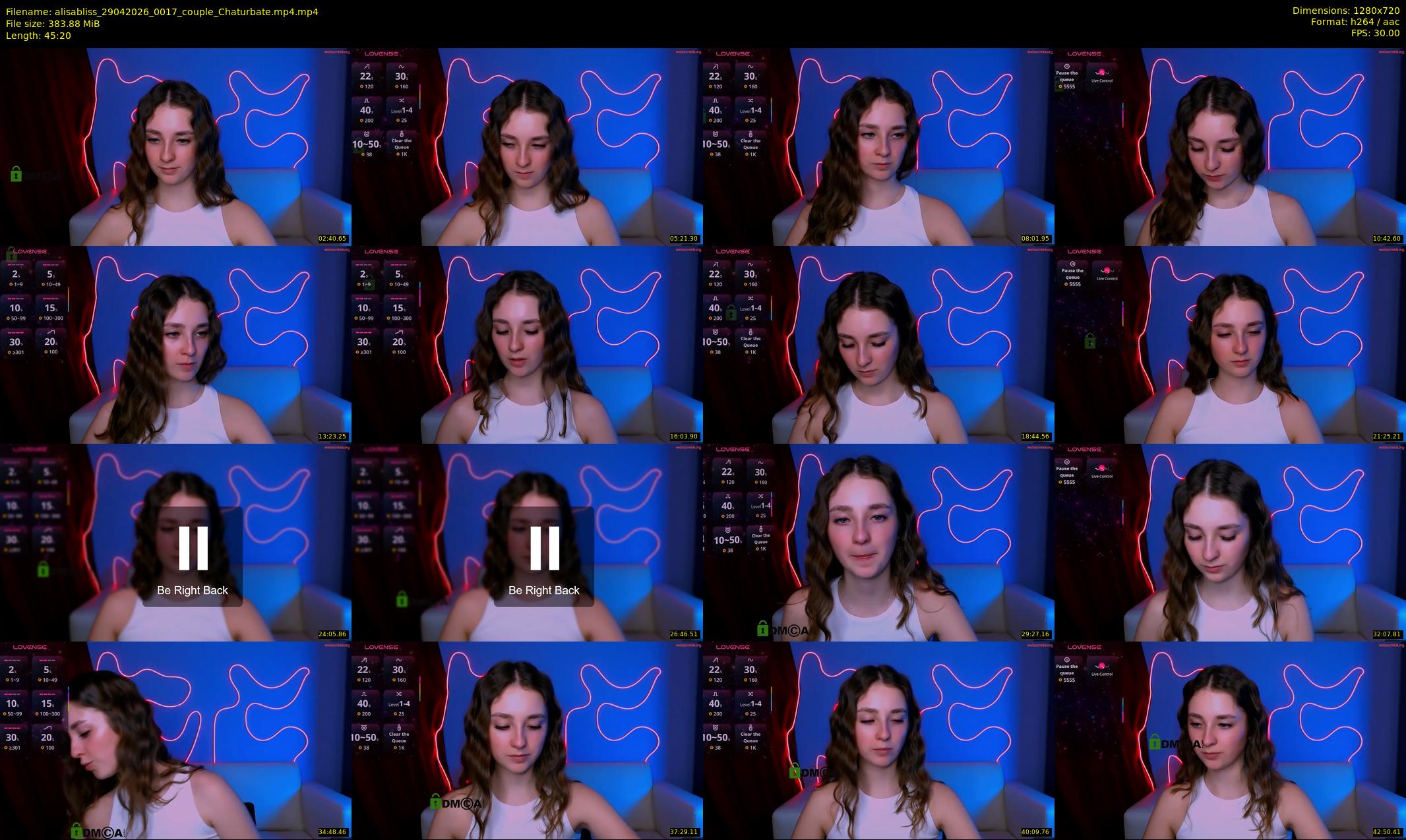 alisabliss — 46 minute Chaturbate female cam show recording, 720p, Apr 29, 2026