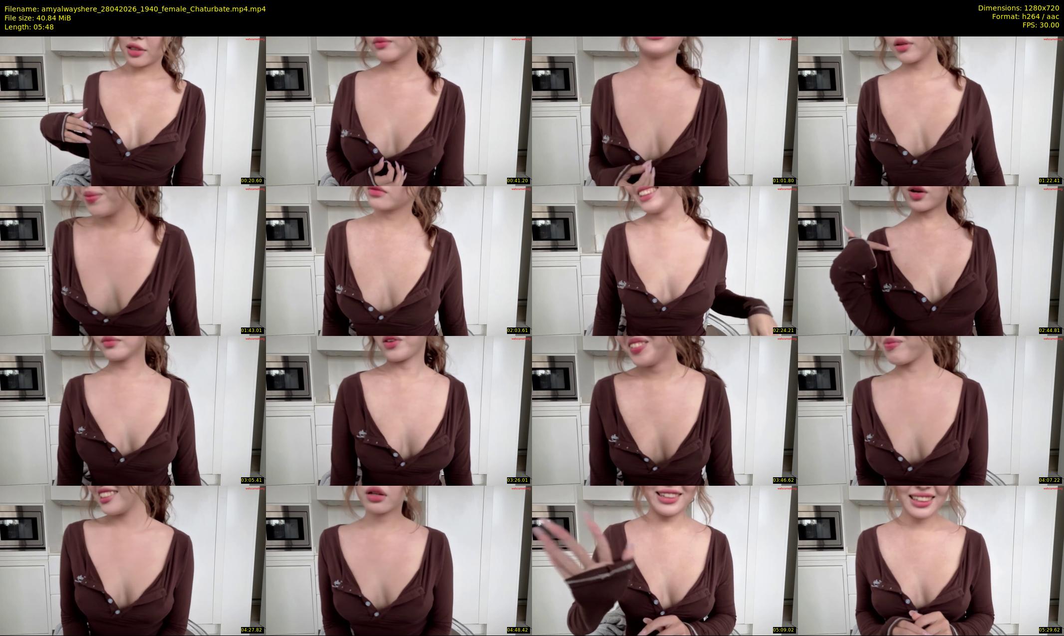 amyalwayshere — 6 minute Chaturbate female cam show recording, 720p, Apr 28, 2026