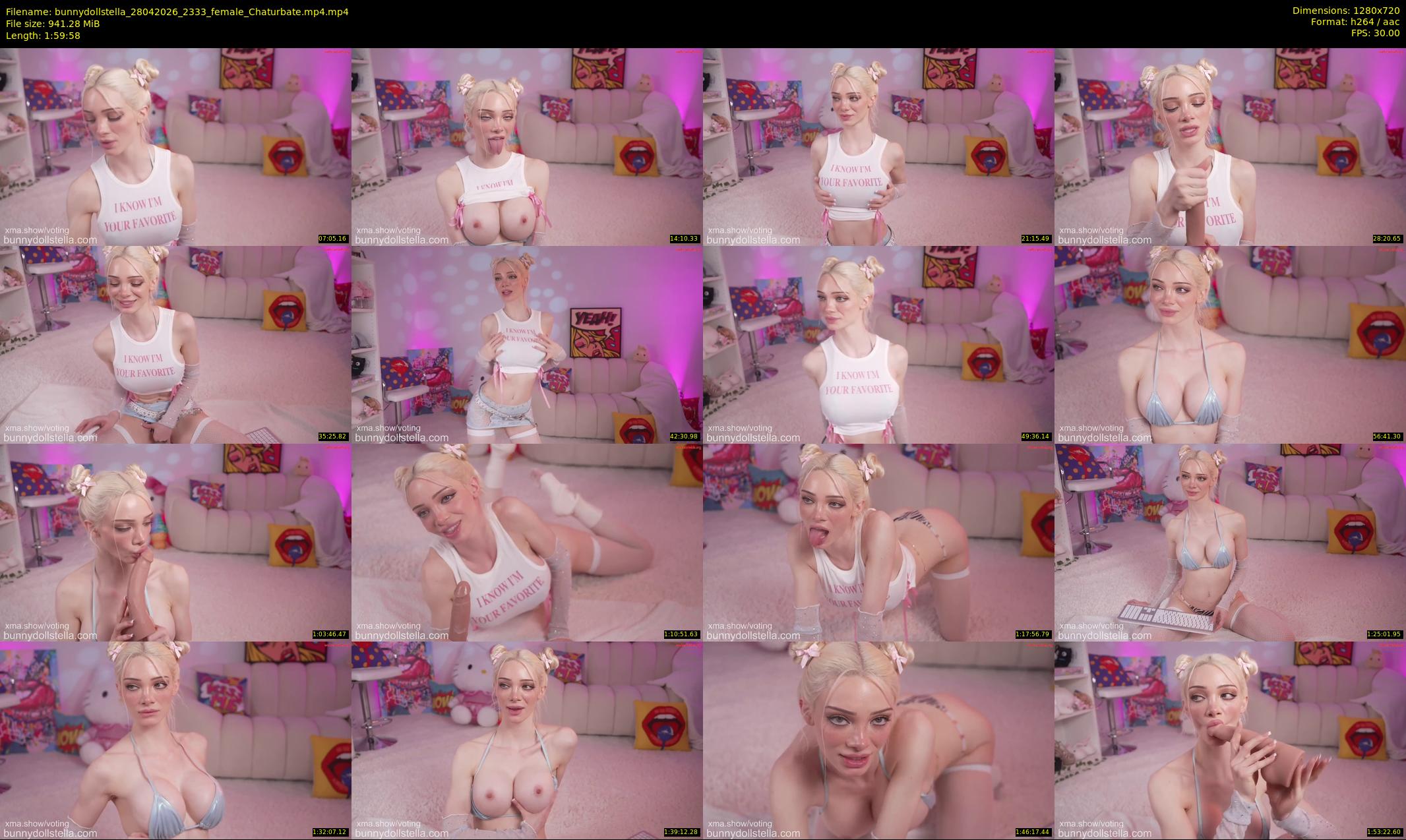 bunnydollstella — 120 minute Chaturbate female cam show recording, 720p, Apr 28, 2026