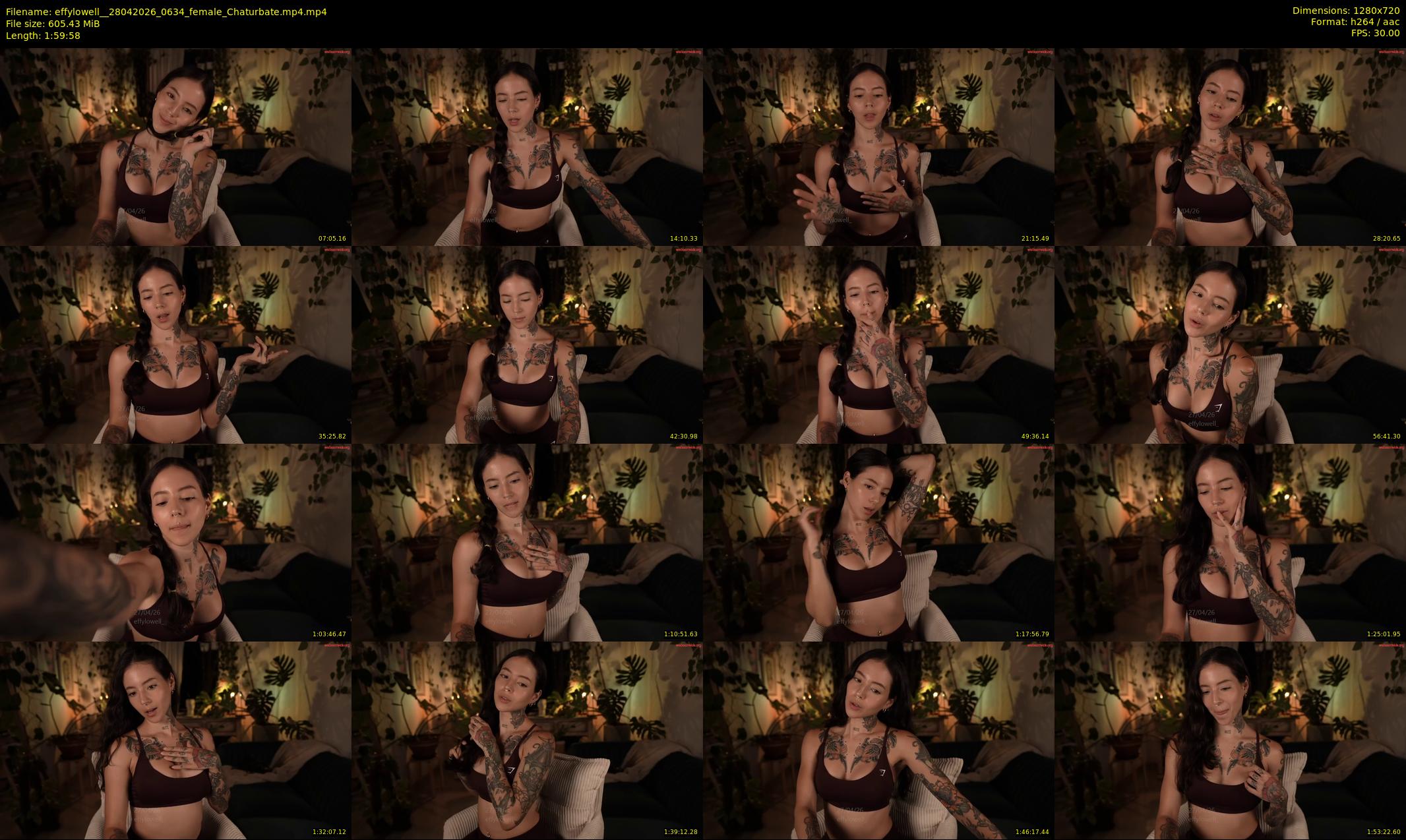 effylowell_ — 120 minute Chaturbate female cam show recording, 720p, Apr 28, 2026