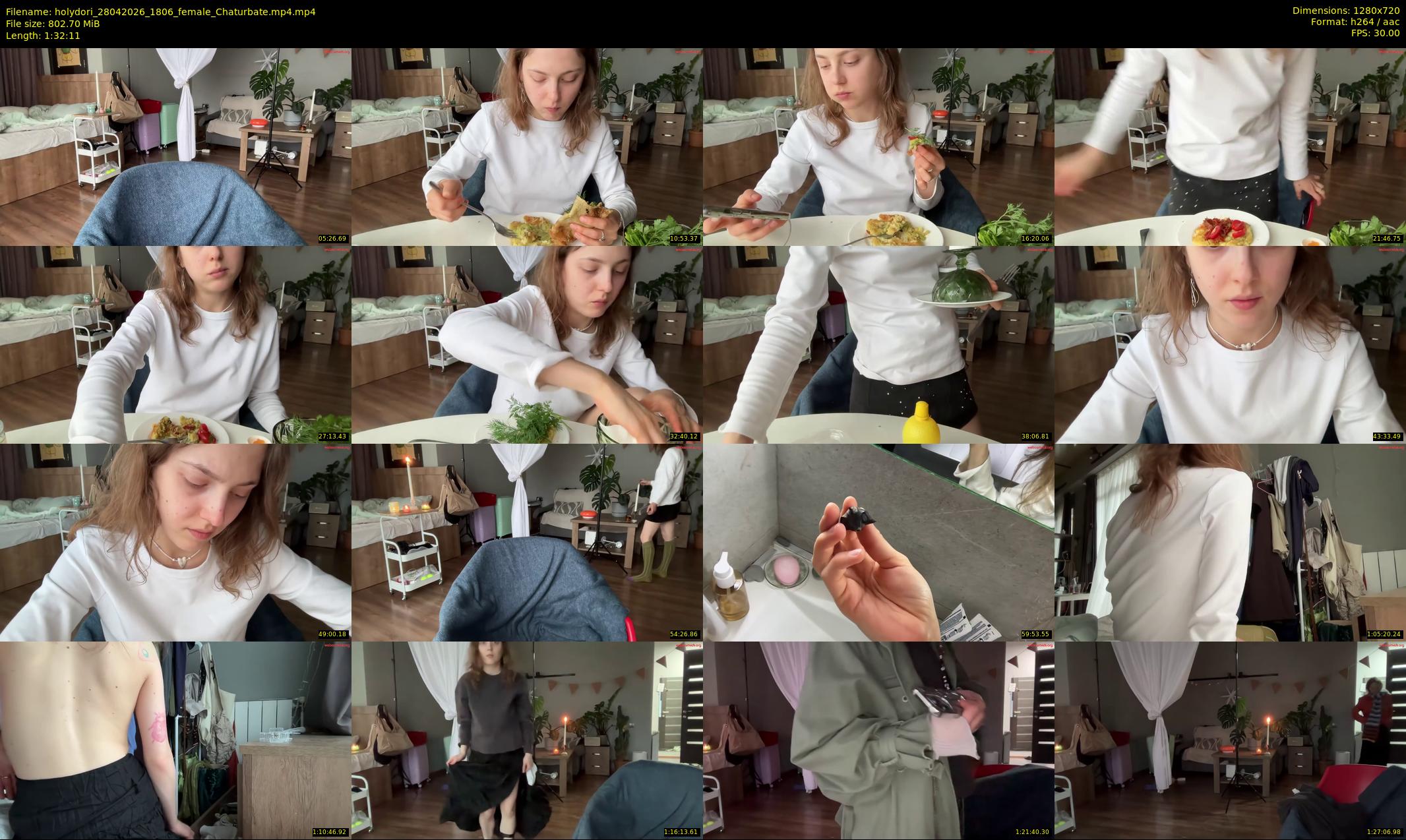 holydori — 93 minute Chaturbate female cam show recording, 720p, Apr 28, 2026