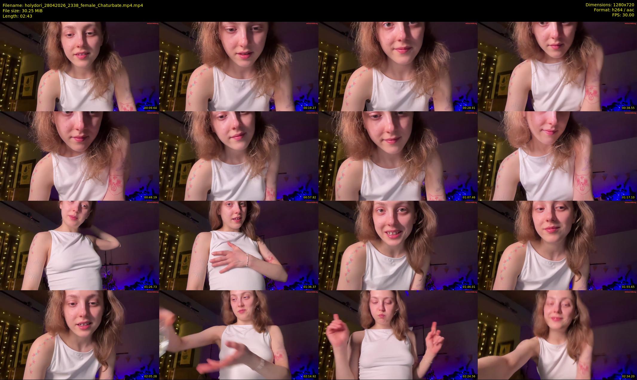 holydori — 3 minute Chaturbate female cam show recording, 720p, Apr 28, 2026