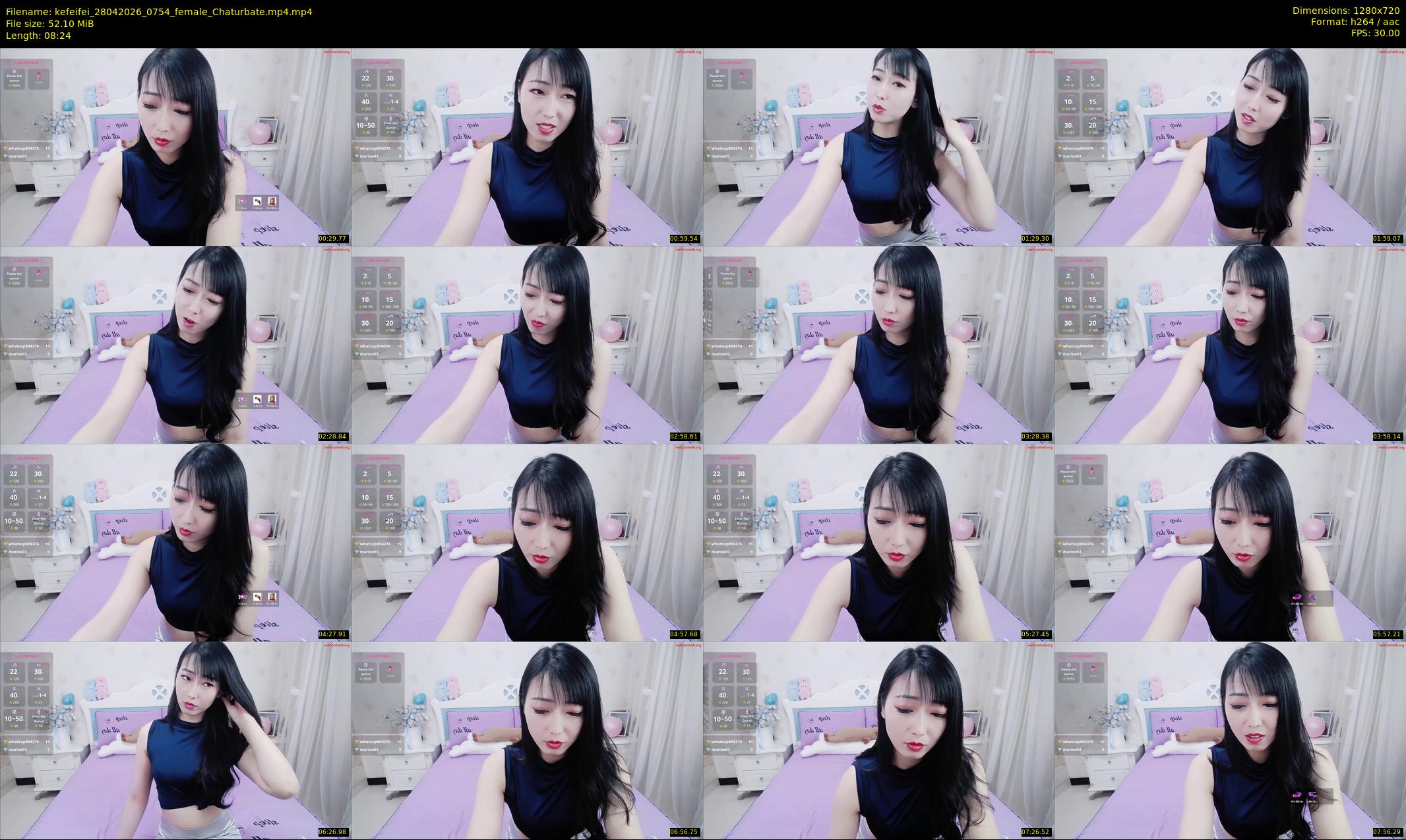 kefeifei — 9 minute Chaturbate female cam show recording, 720p, Apr 28, 2026