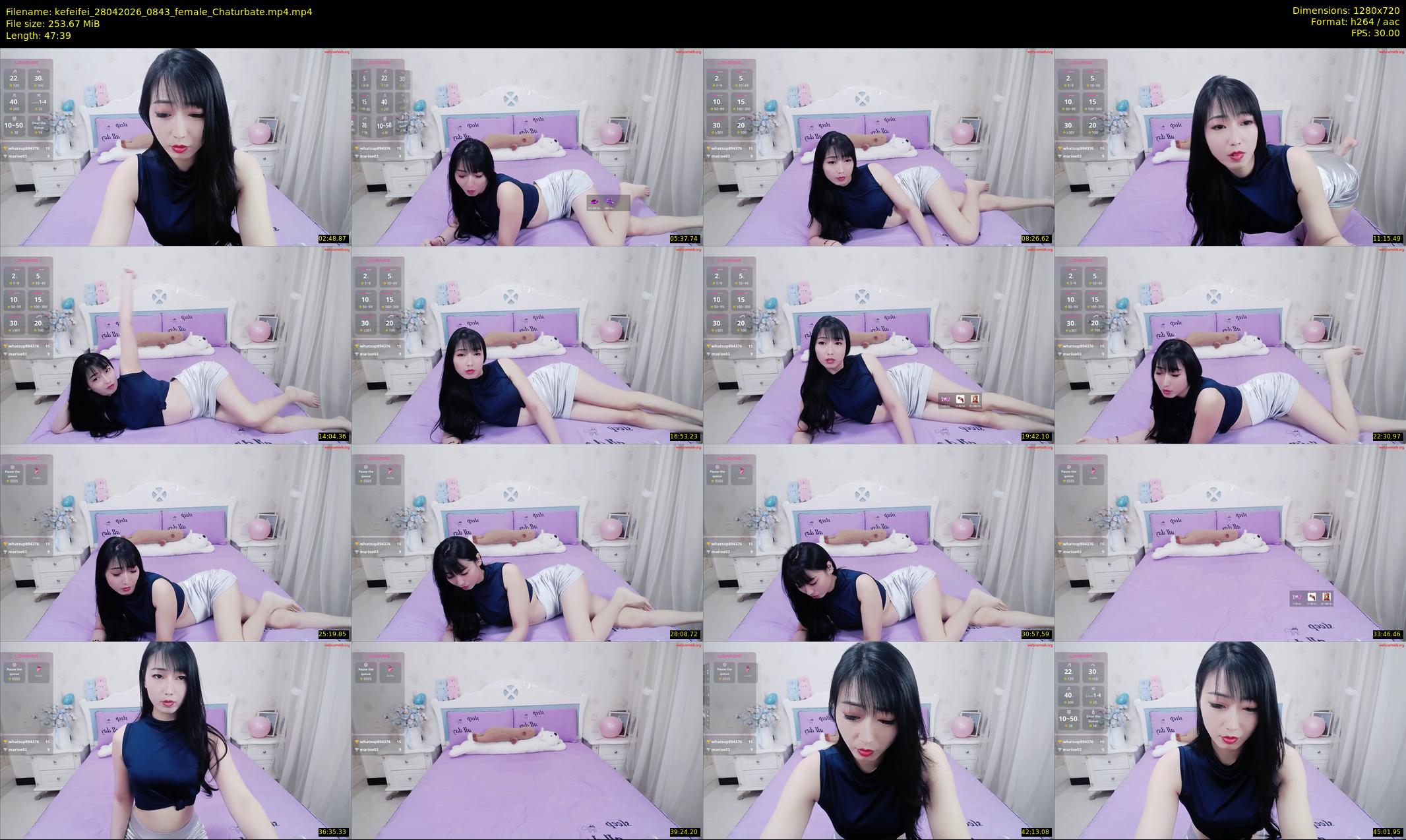 kefeifei — 48 minute Chaturbate female cam show recording, 720p, Apr 28, 2026