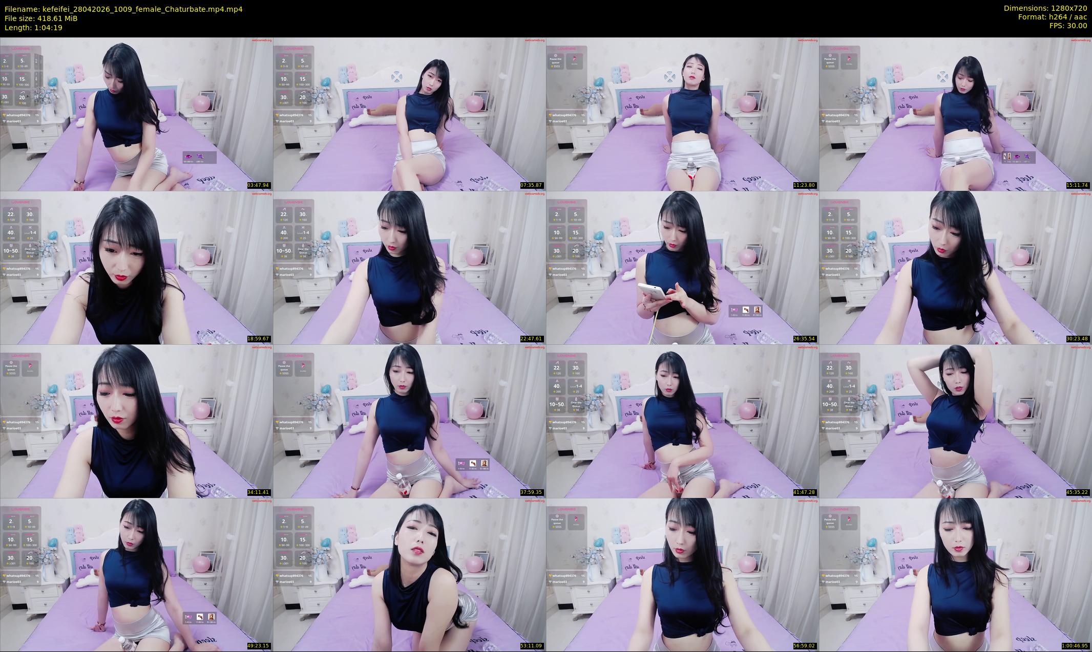 kefeifei — 65 minute Chaturbate female cam show recording, 720p, Apr 28, 2026