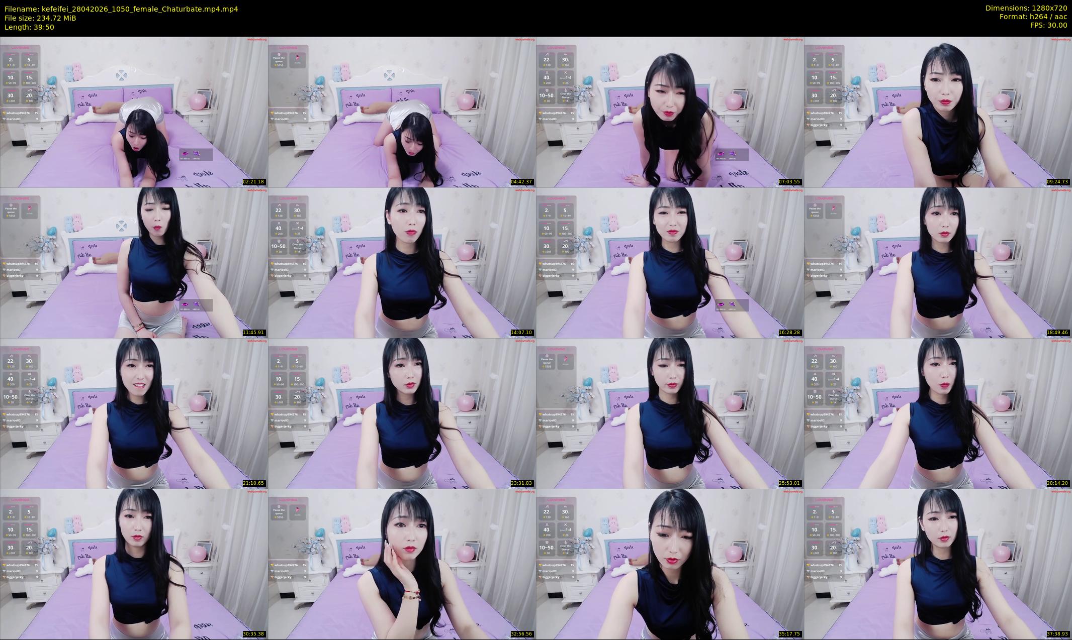 kefeifei — 40 minute Chaturbate female cam show recording, 720p, Apr 28, 2026